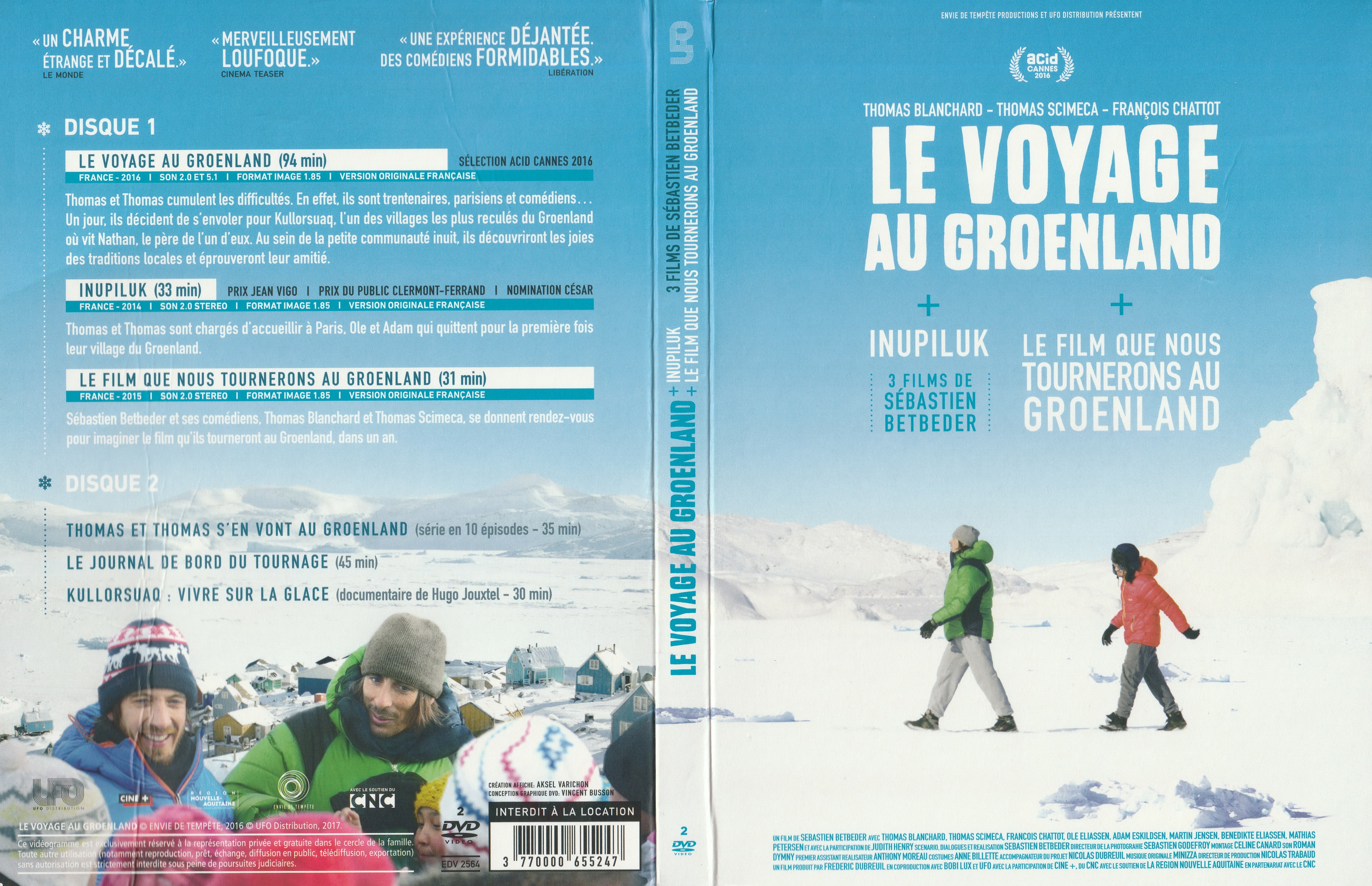 Jaquette DVD Le voyage au groenland