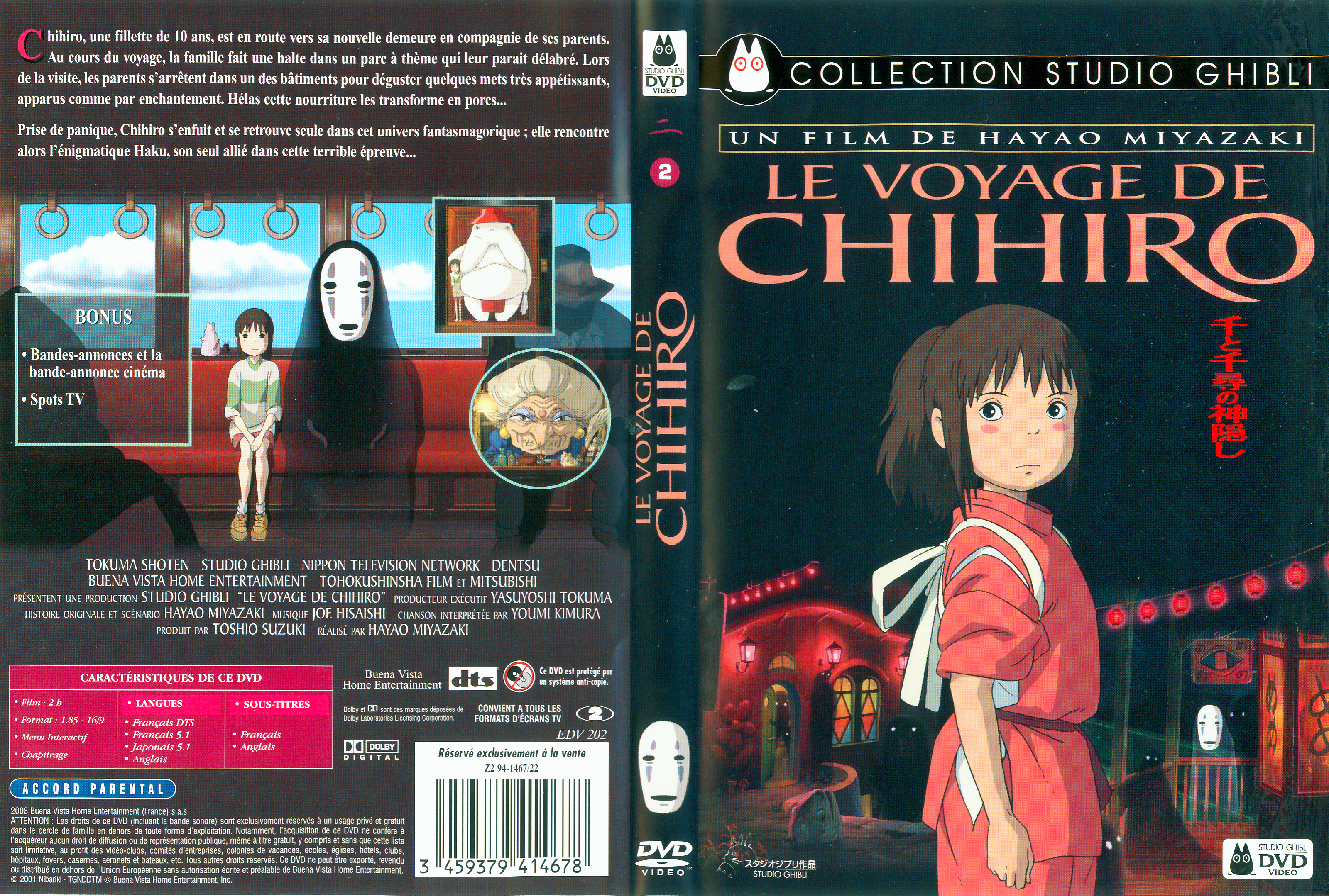 Jaquette DVD Le voyage de Chihiro v2