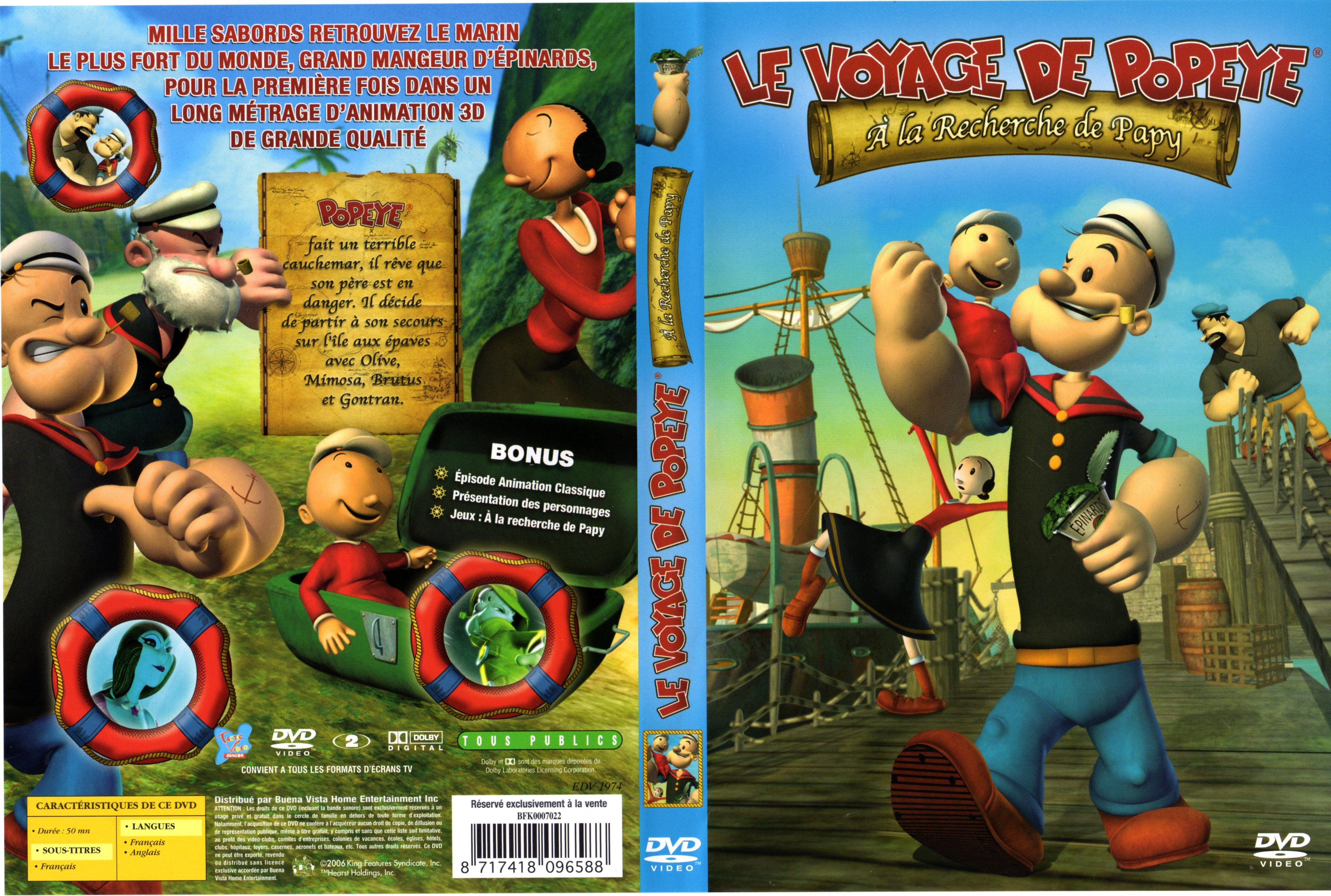 Jaquette DVD Le voyage de Popeye - A la recherche de papy