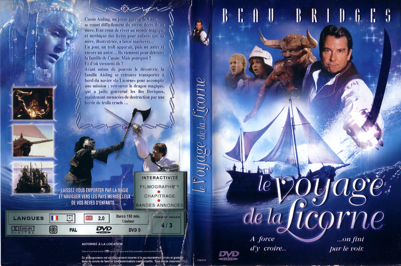 Jaquette DVD Le voyage de la licorne