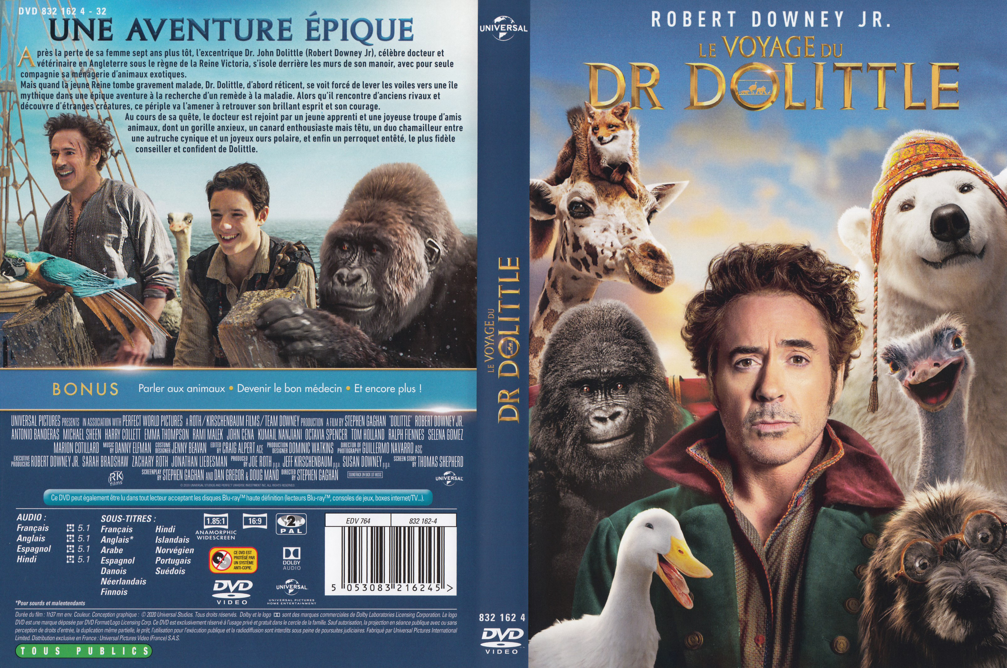 Jaquette DVD Le voyage du Dr Dolittle