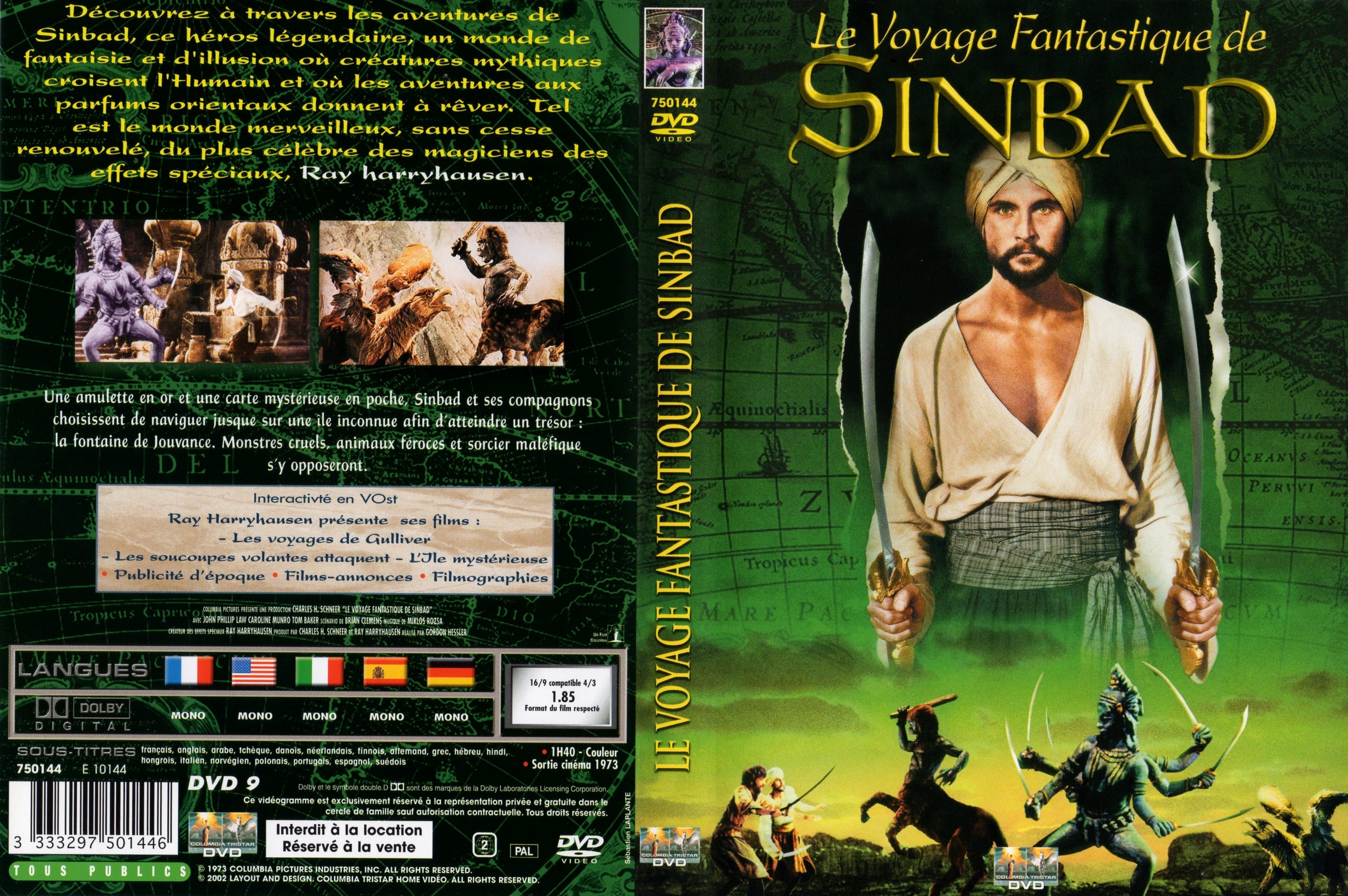 Jaquette DVD Le voyage fantastique de Sinbad