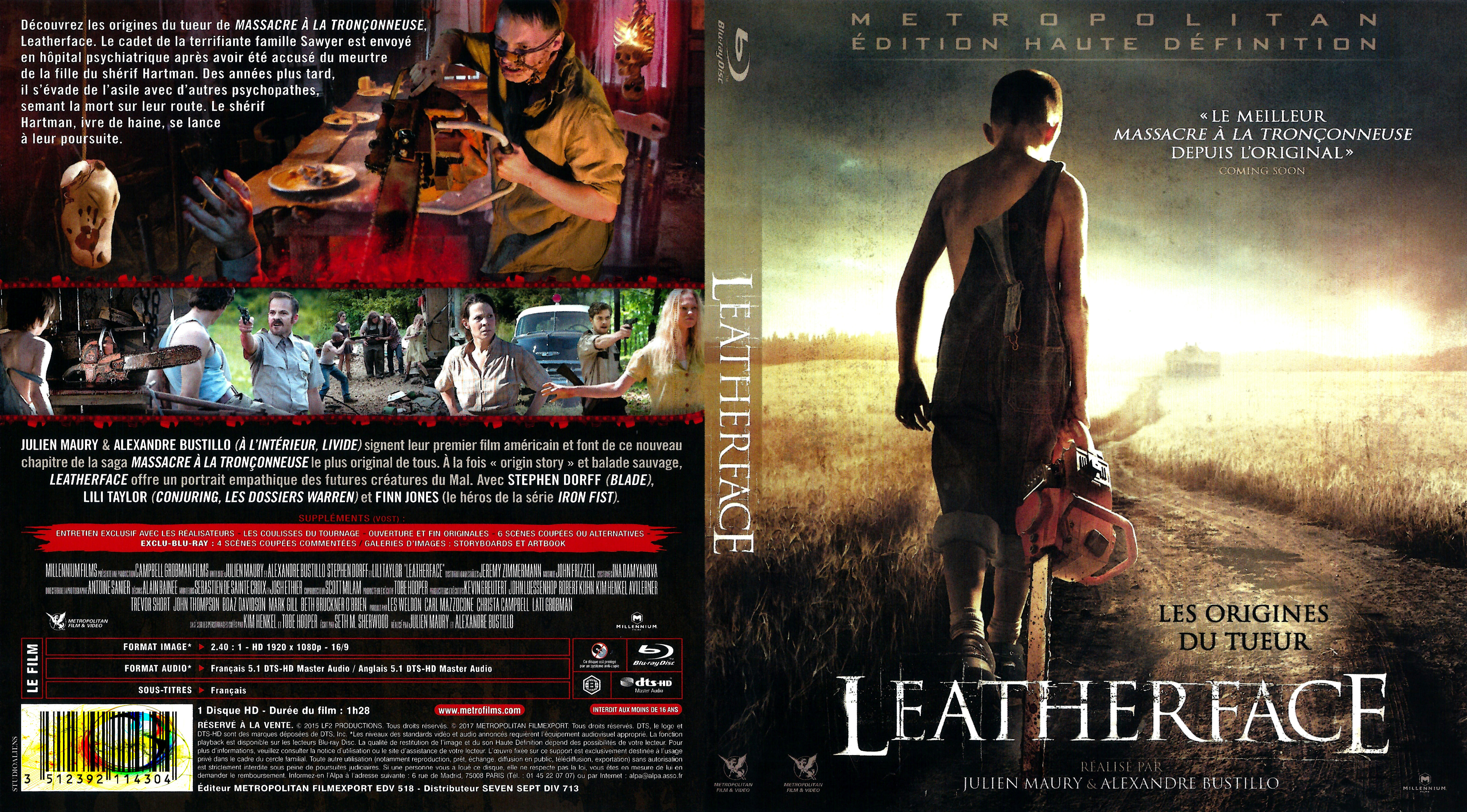Jaquette DVD Leatherface les origines du tueur (BLU-RAY)