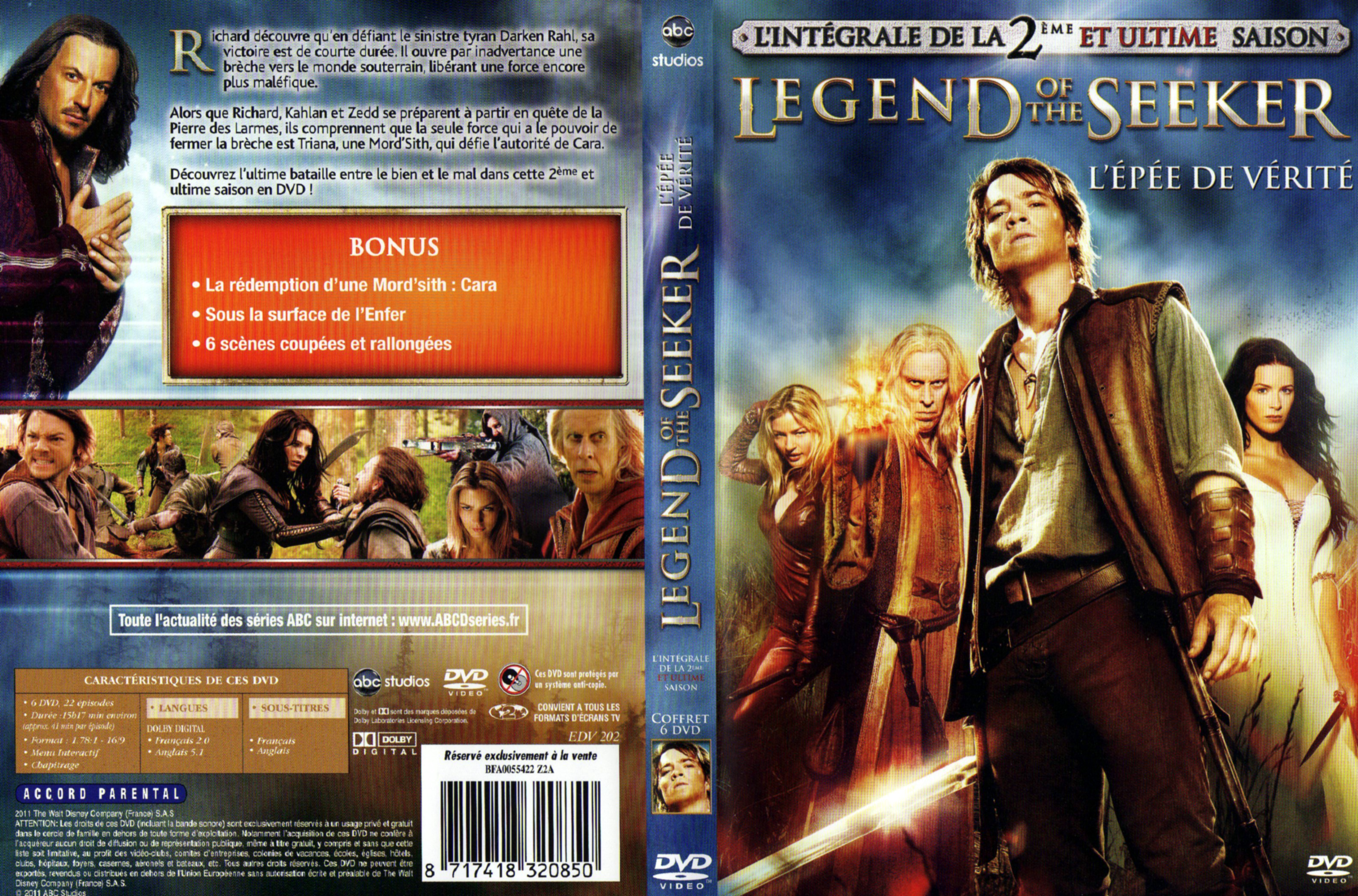 Jaquette DVD Legend of the Seeker saison 2 COFFRET