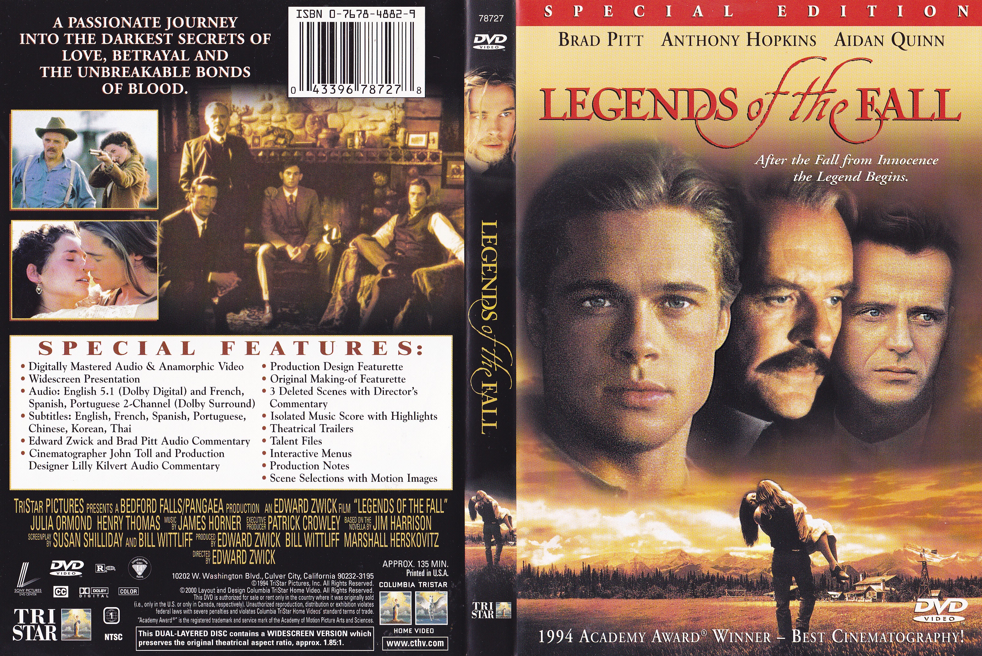 Jaquette DVD Legends of the fall - Lgendes d