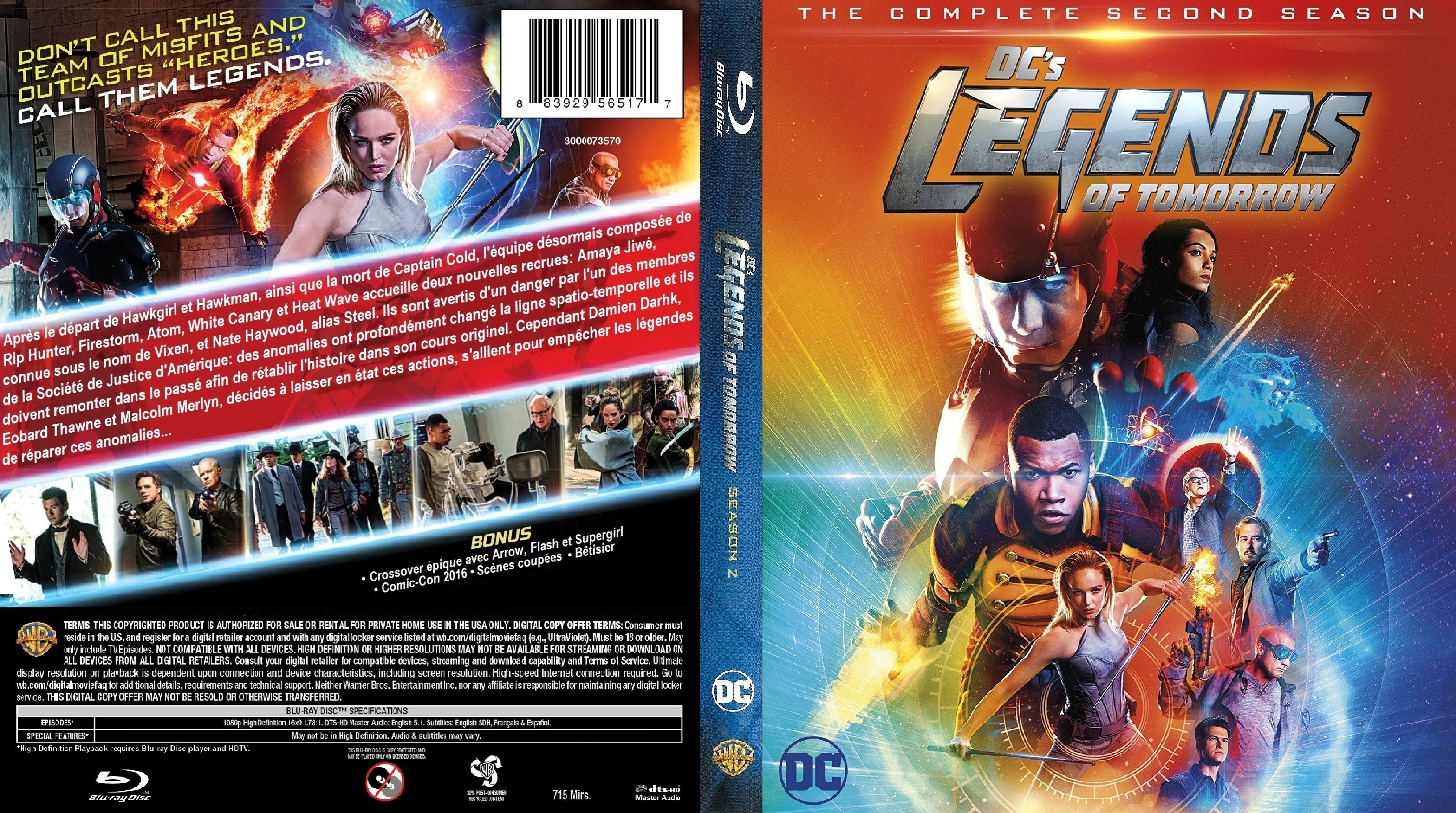 Jaquette DVD Legends of tomorrow saison 2 custom (BLU-RAY)