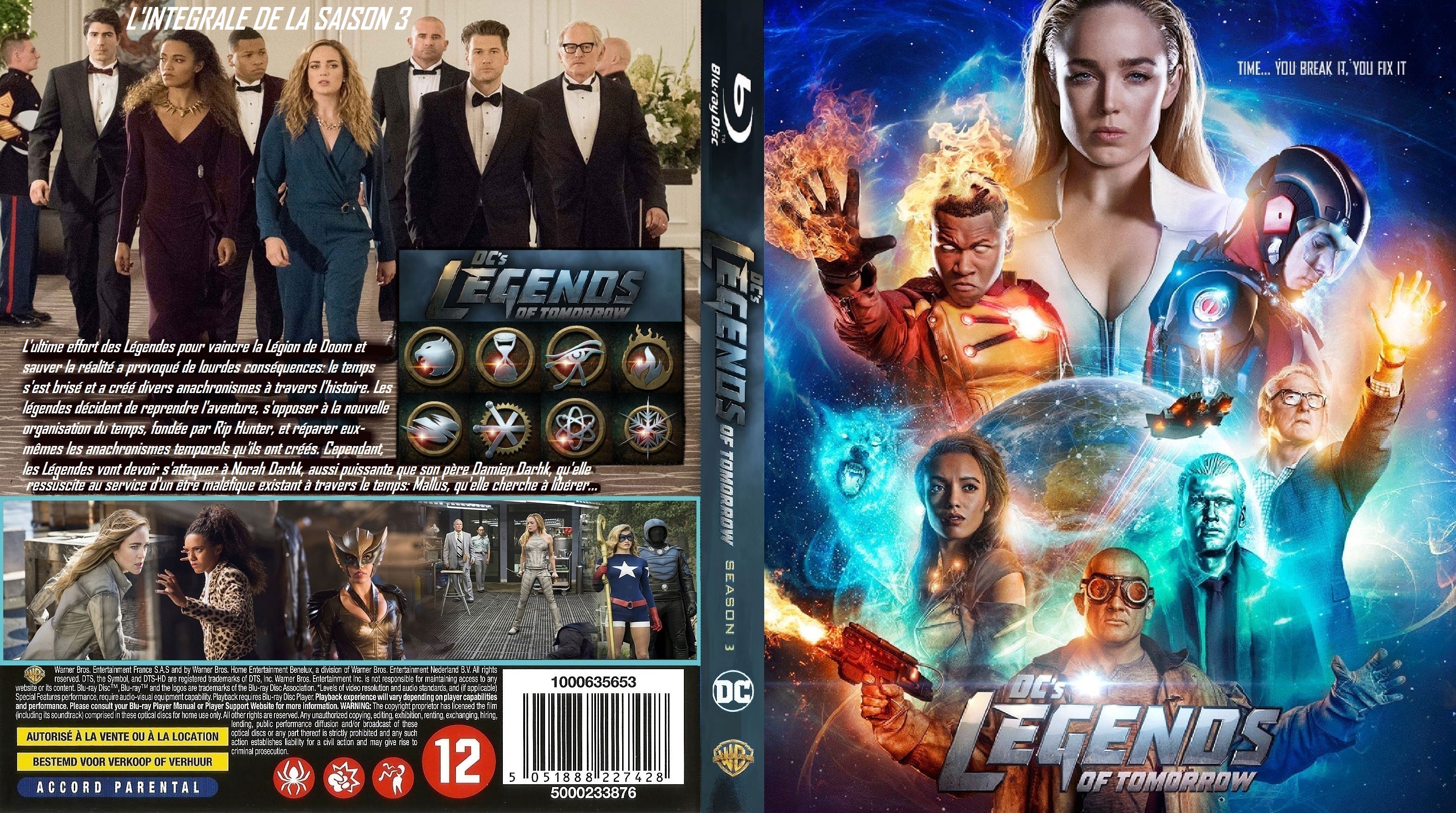 Jaquette DVD Legends of tomorrow saison 3 custom (BLU-RAY)