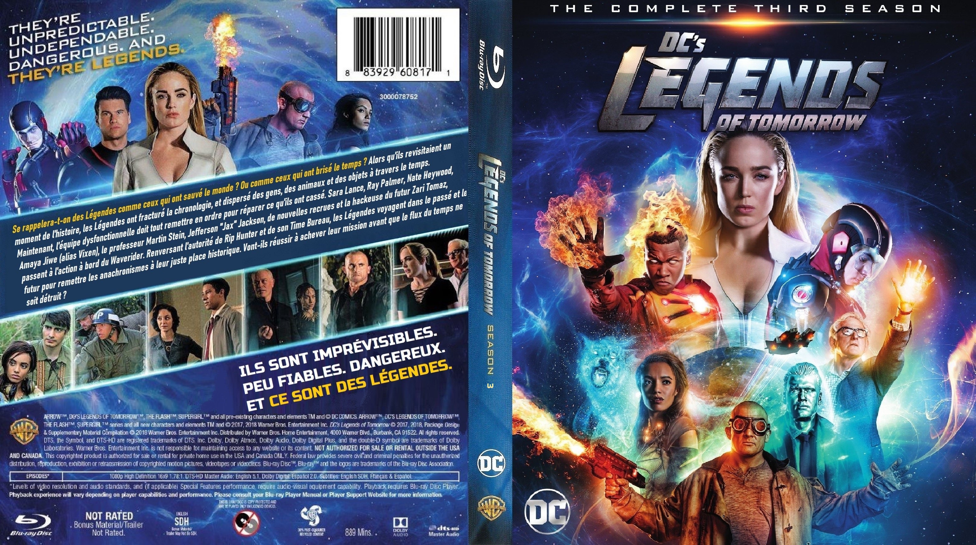 Jaquette DVD Legends of tomorrow saison 3 custom (BLU-RAY) v2