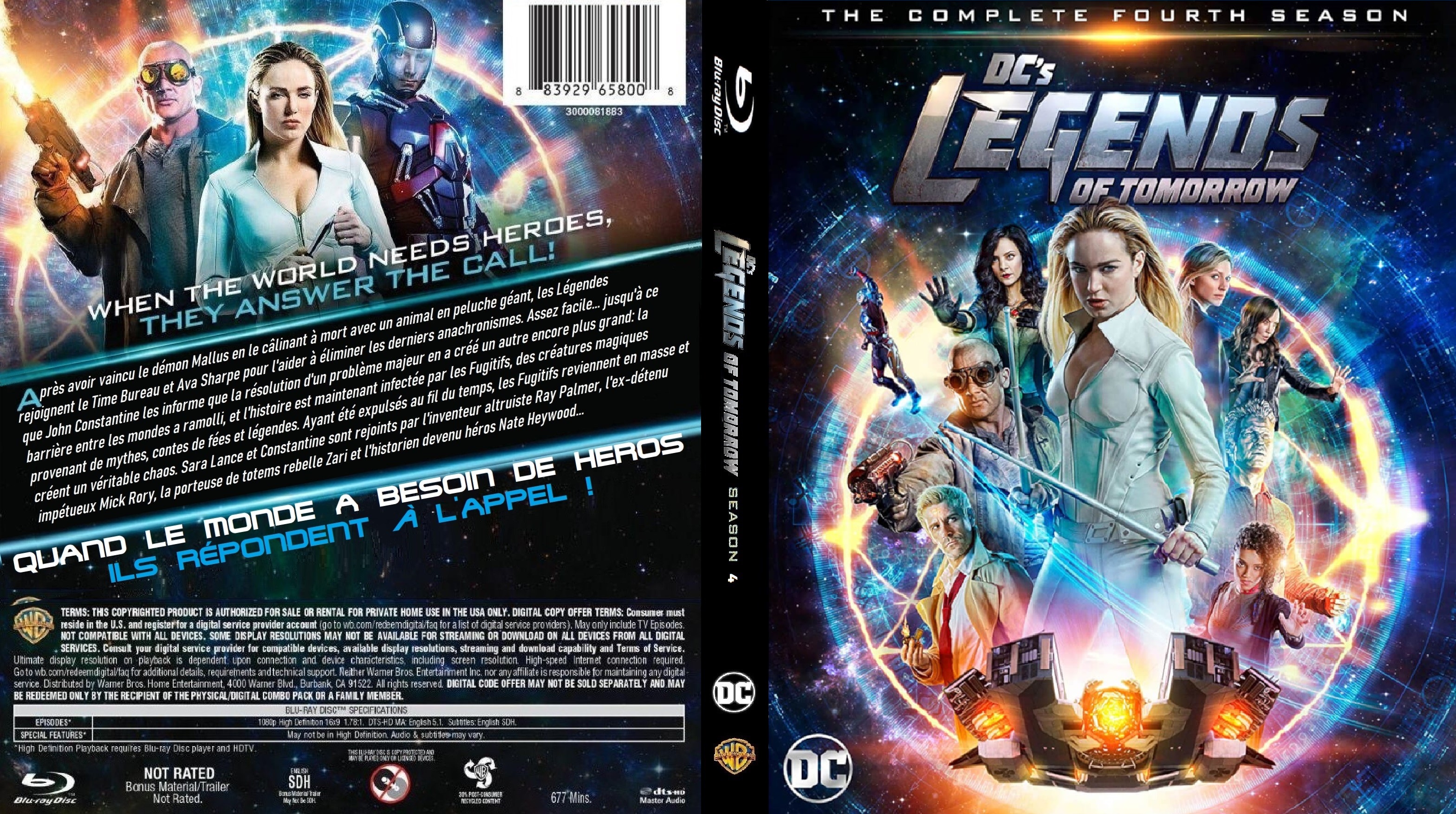 Jaquette DVD Legends of tomorrow saison 4 custom (BLU-RAY) v2