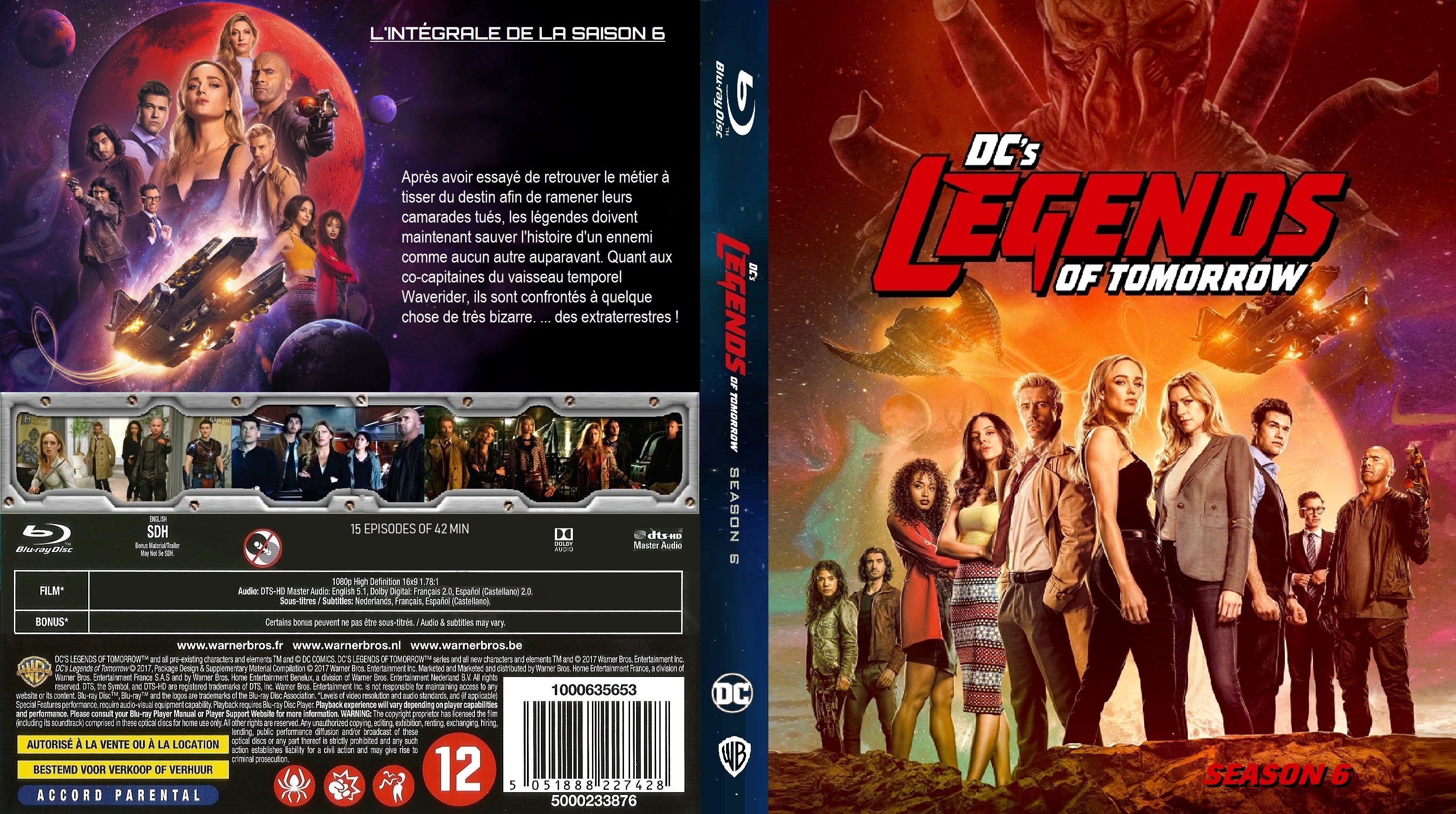 Jaquette DVD Legends of tomorrow saison 6  BLU RAY custom v2