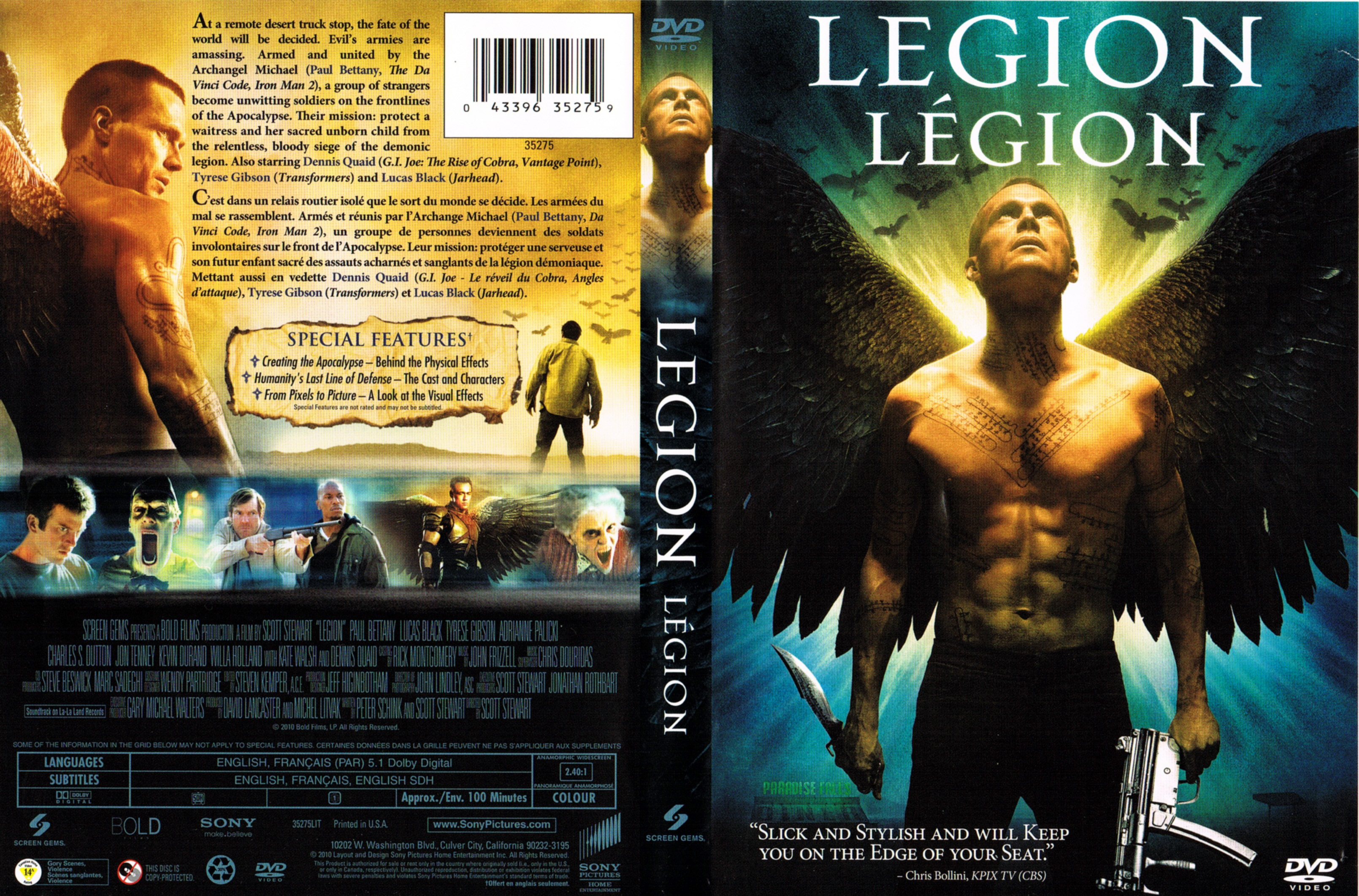 Jaquette DVD Legion (Canadienne)