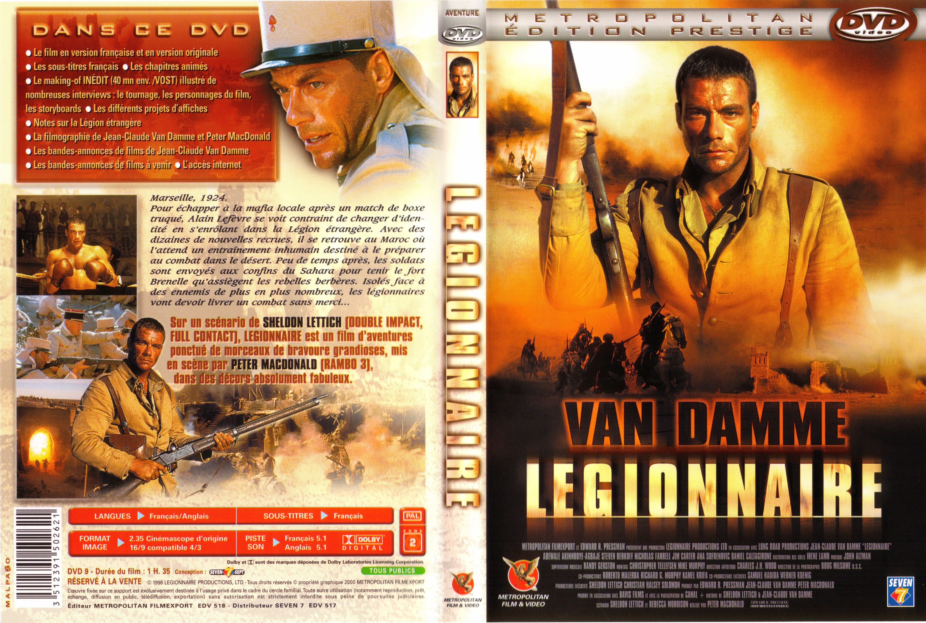 Jaquette DVD Legionnaire