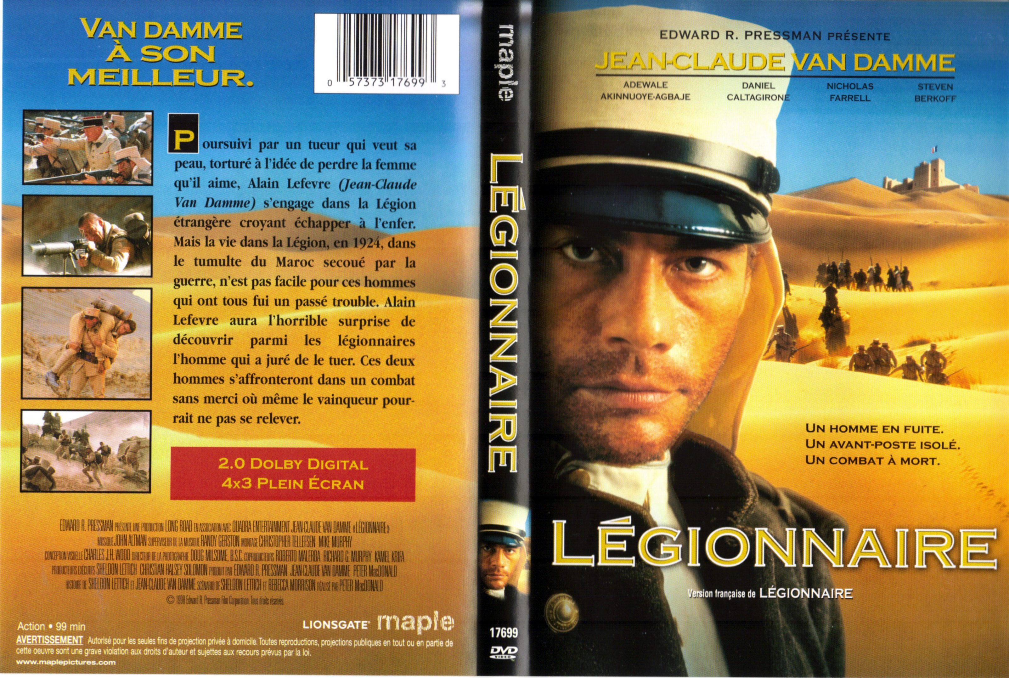 Jaquette DVD Legionnaire v2