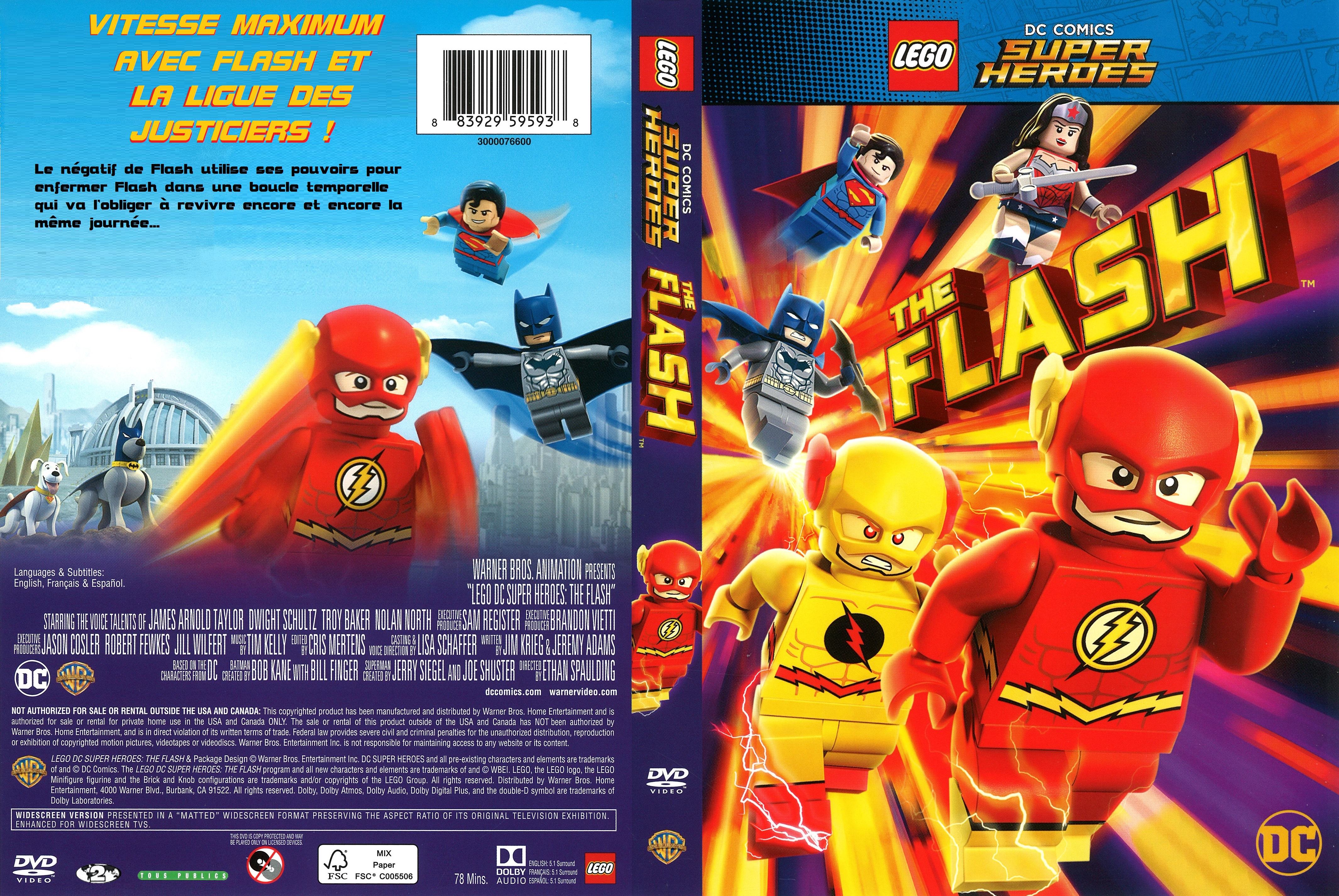 Jaquette DVD Lego DC Comics Super Heroes Flash custom