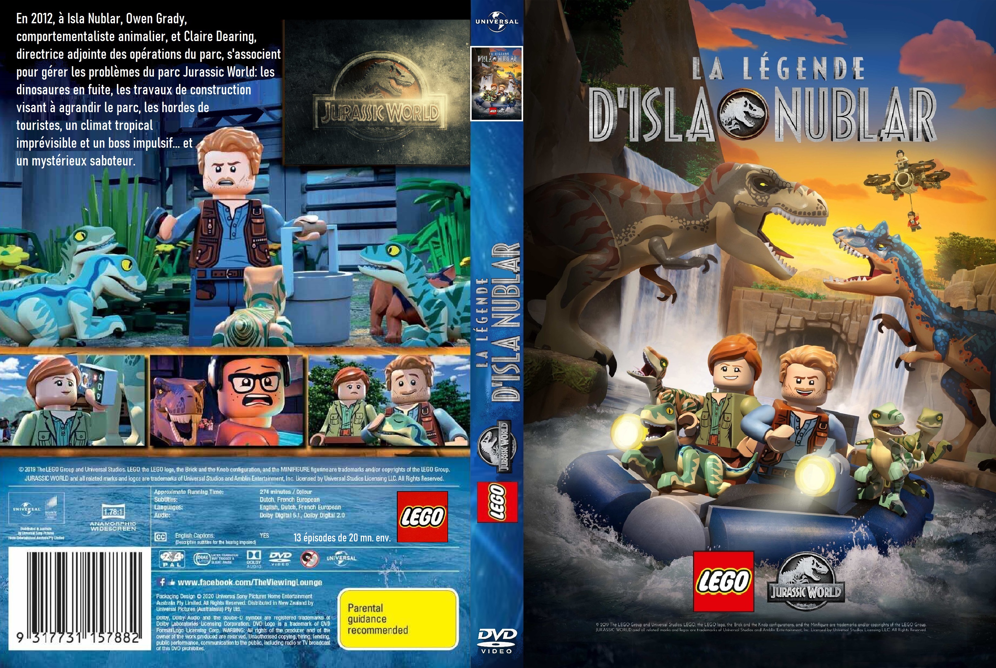 Jaquette DVD Lego Jurassic World La legende d
