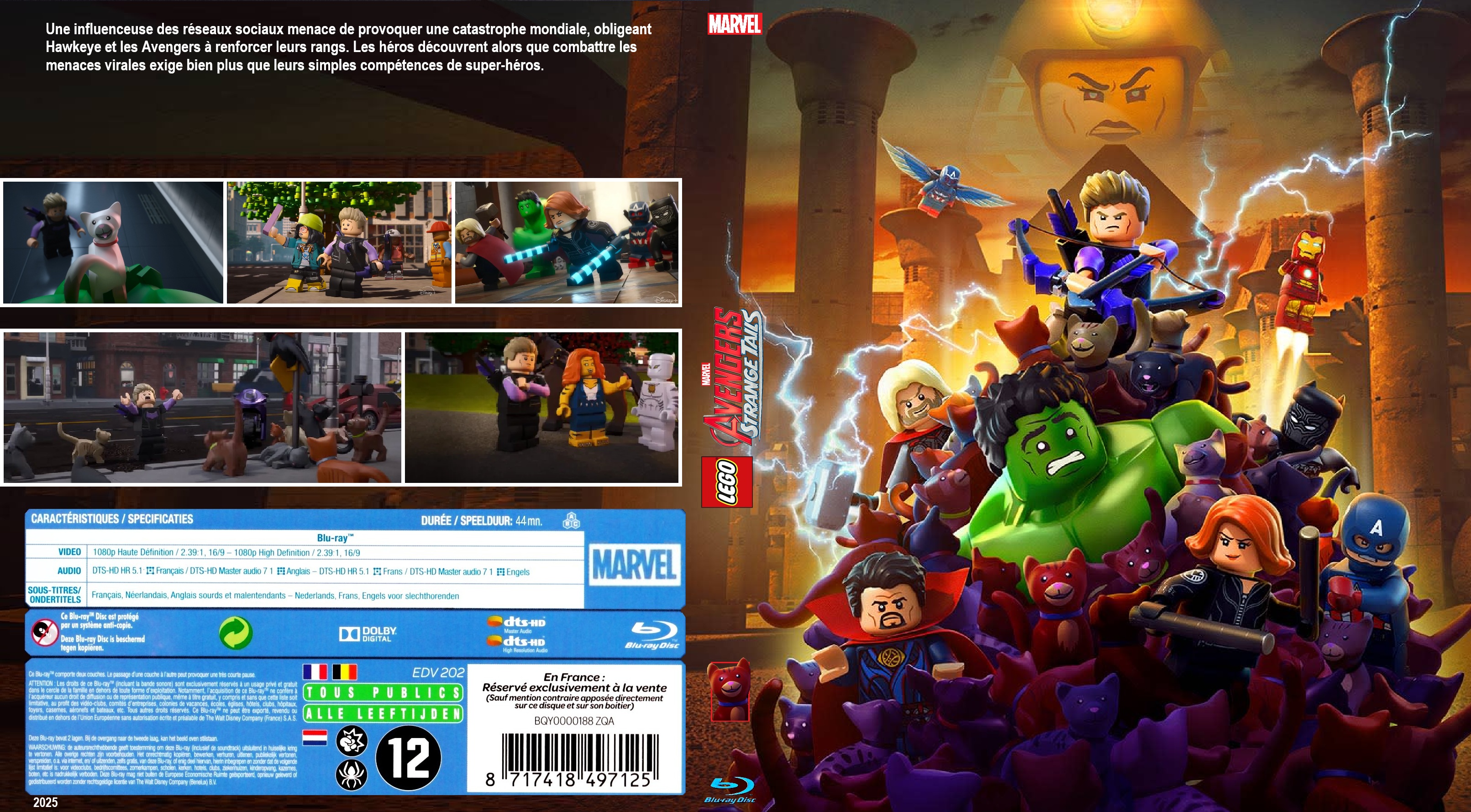 Jaquette DVD Lego Marvel Avengers Stranger Tails custom (BLU-RAY)