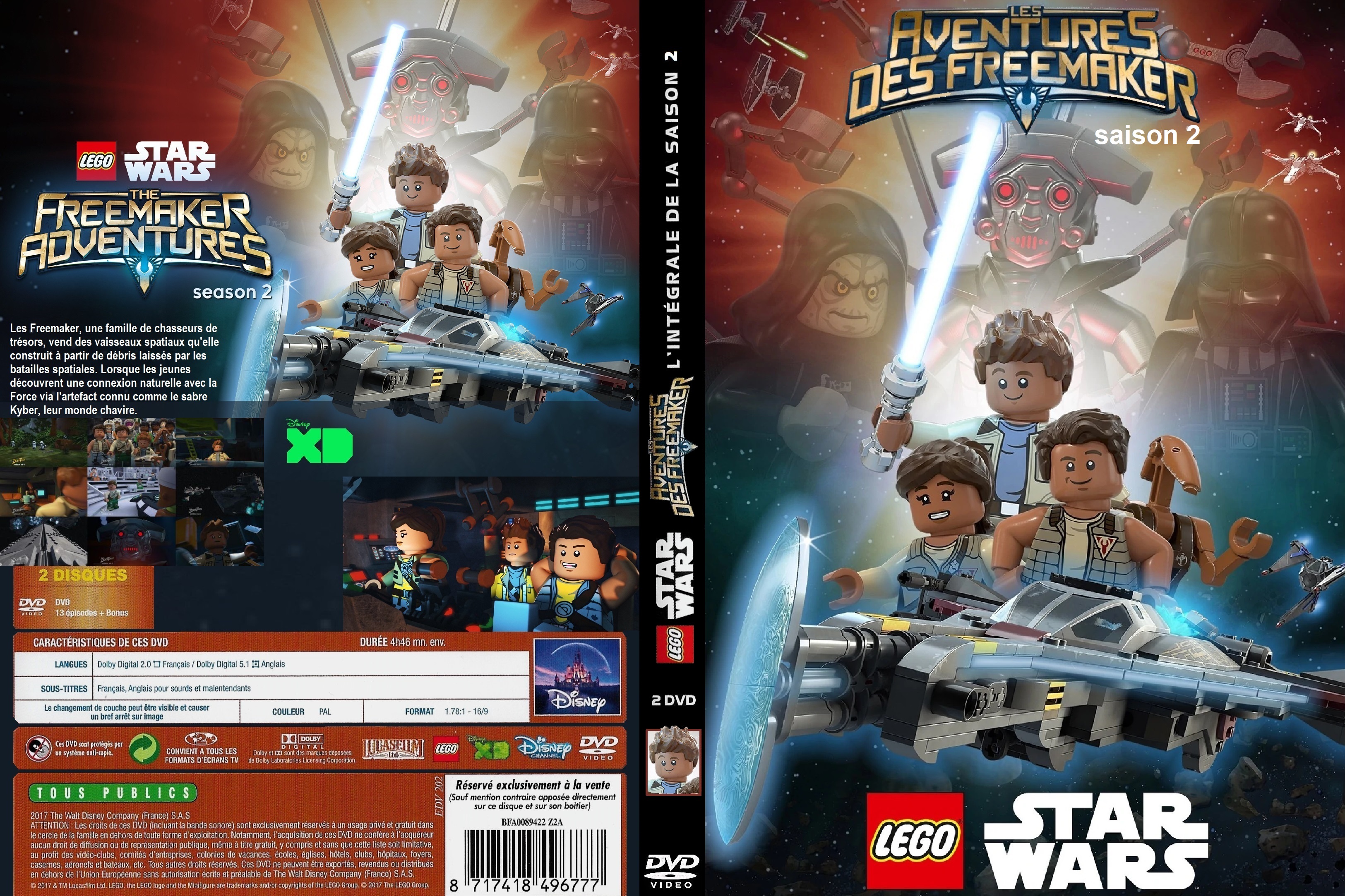 Jaquette DVD Lego Star Wars Les Aventures des Freemaker saison 2 custom
