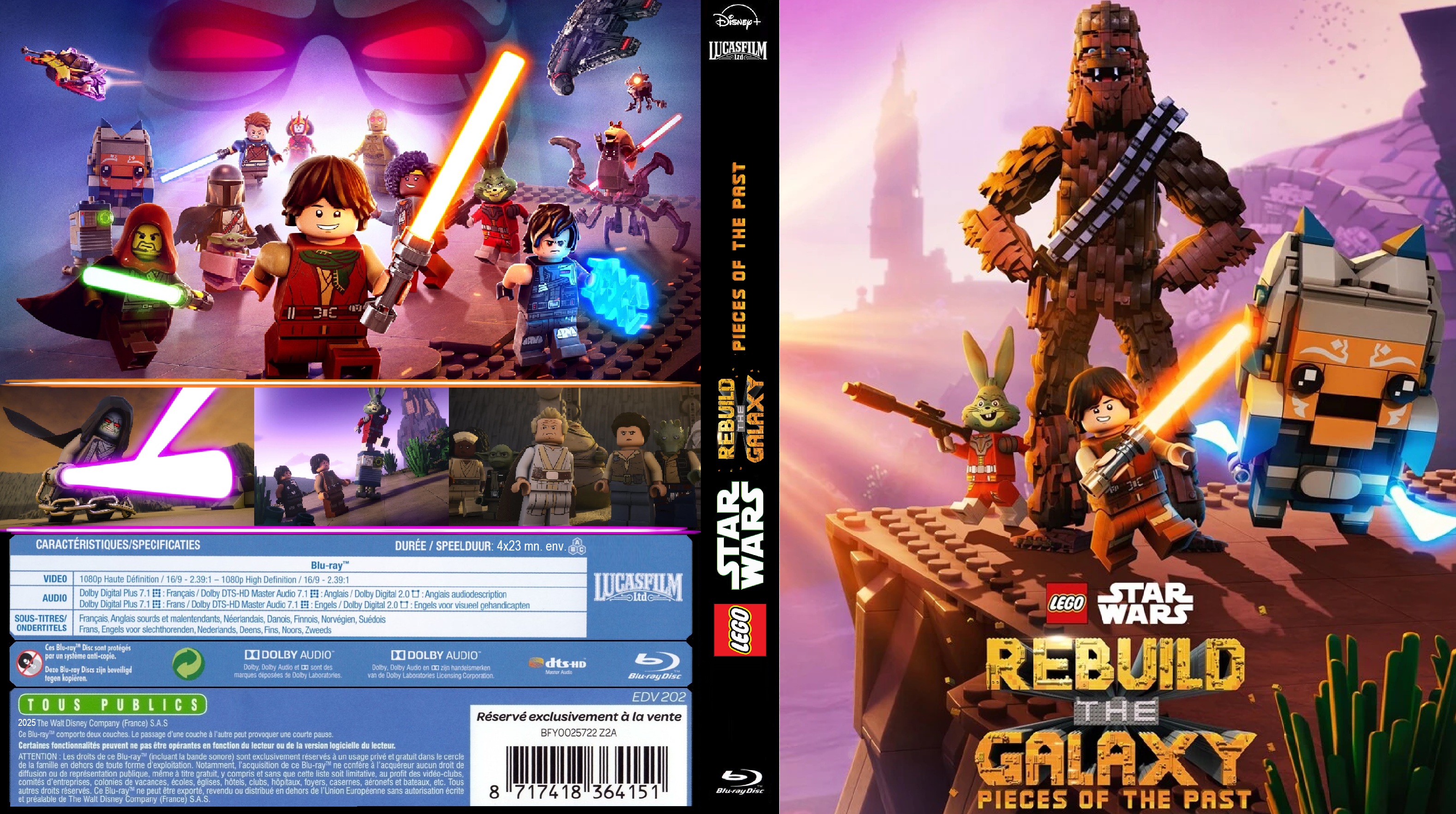 Jaquette DVD Lego Star Wars Reconstruire La Galaxie Les Pieces du Passe custom (BLU-RAY)