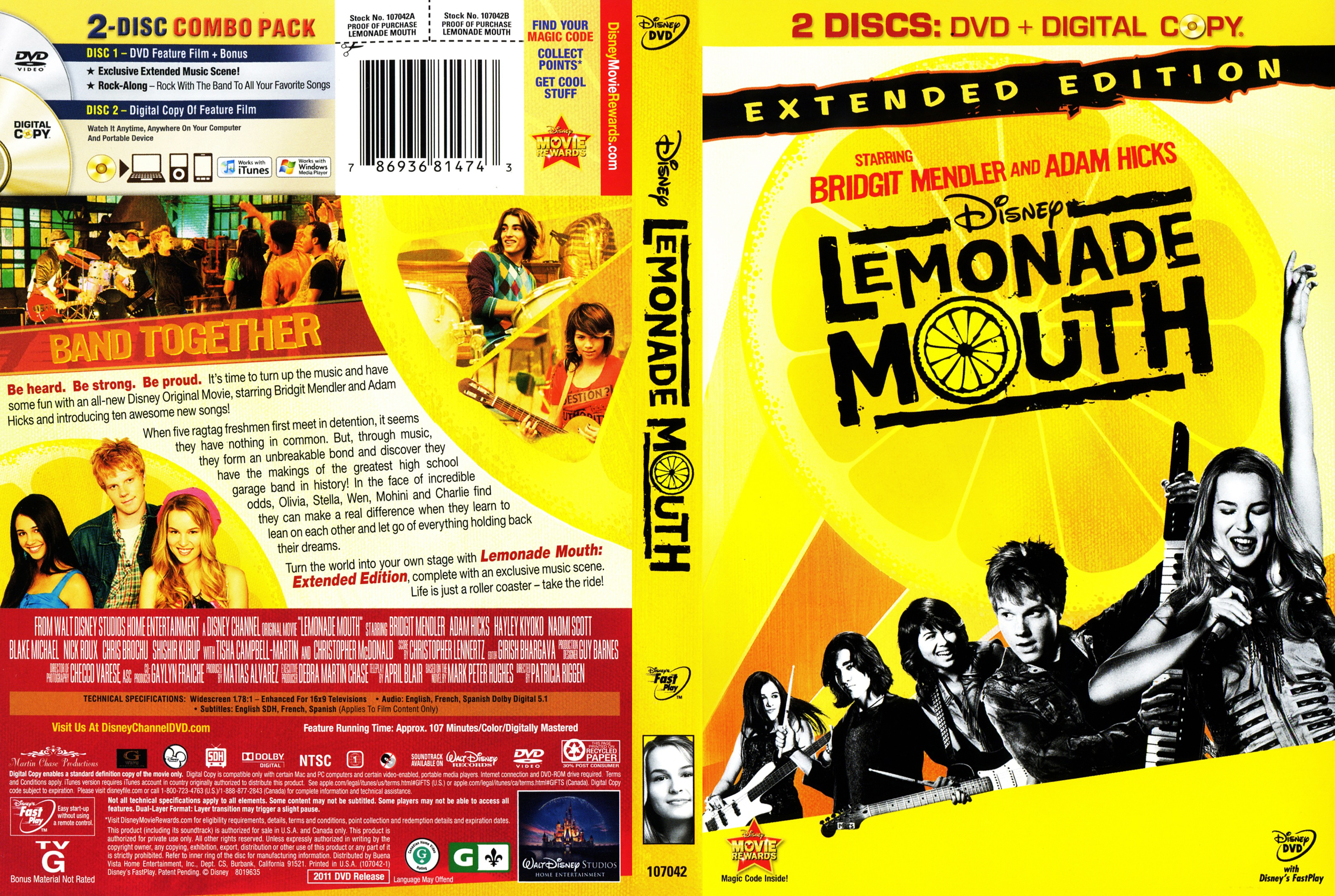 Jaquette DVD Lemonade mouth Zone 1