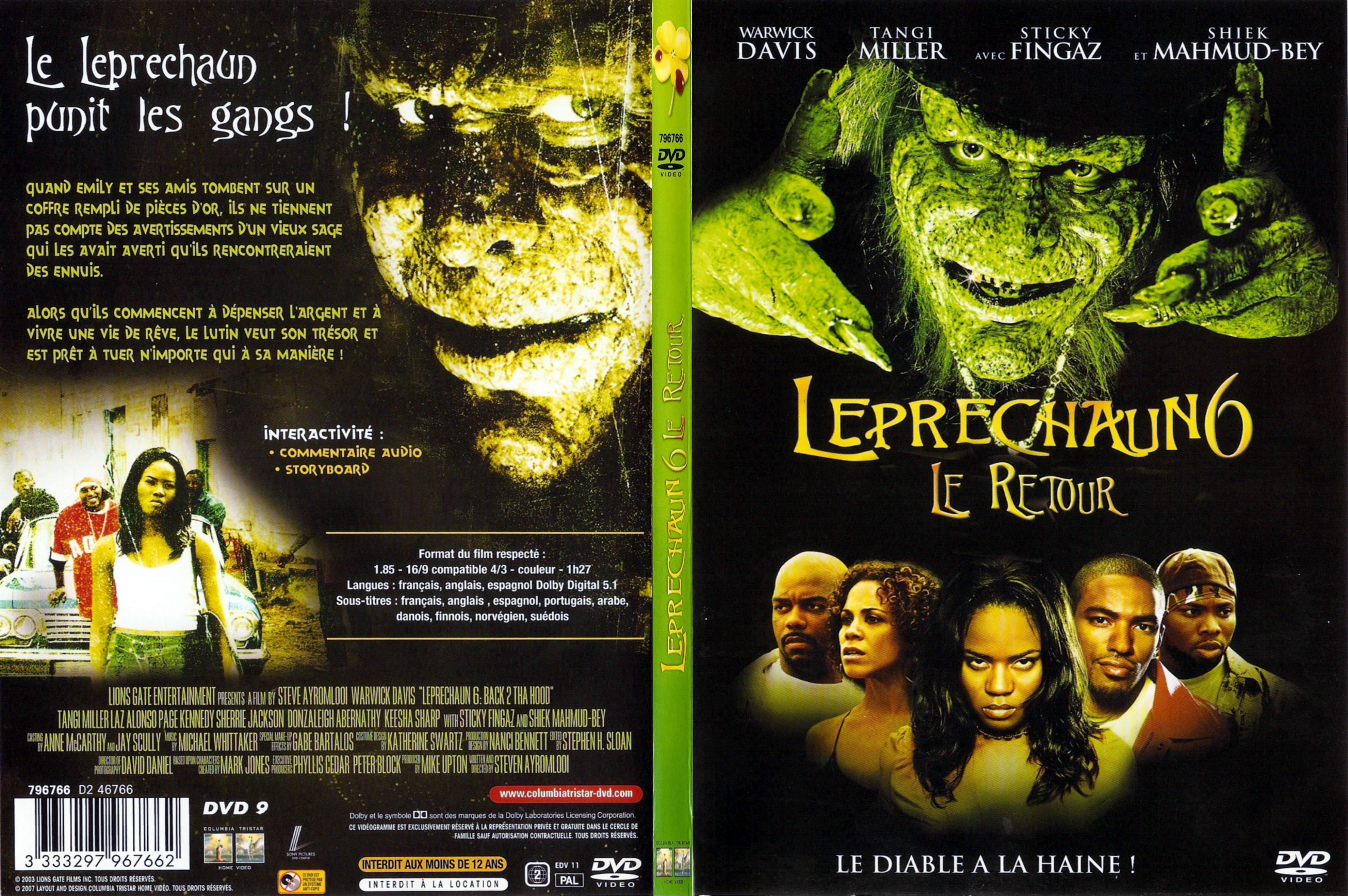 Jaquette DVD Leprechaun 6 - Le retour - SLIM