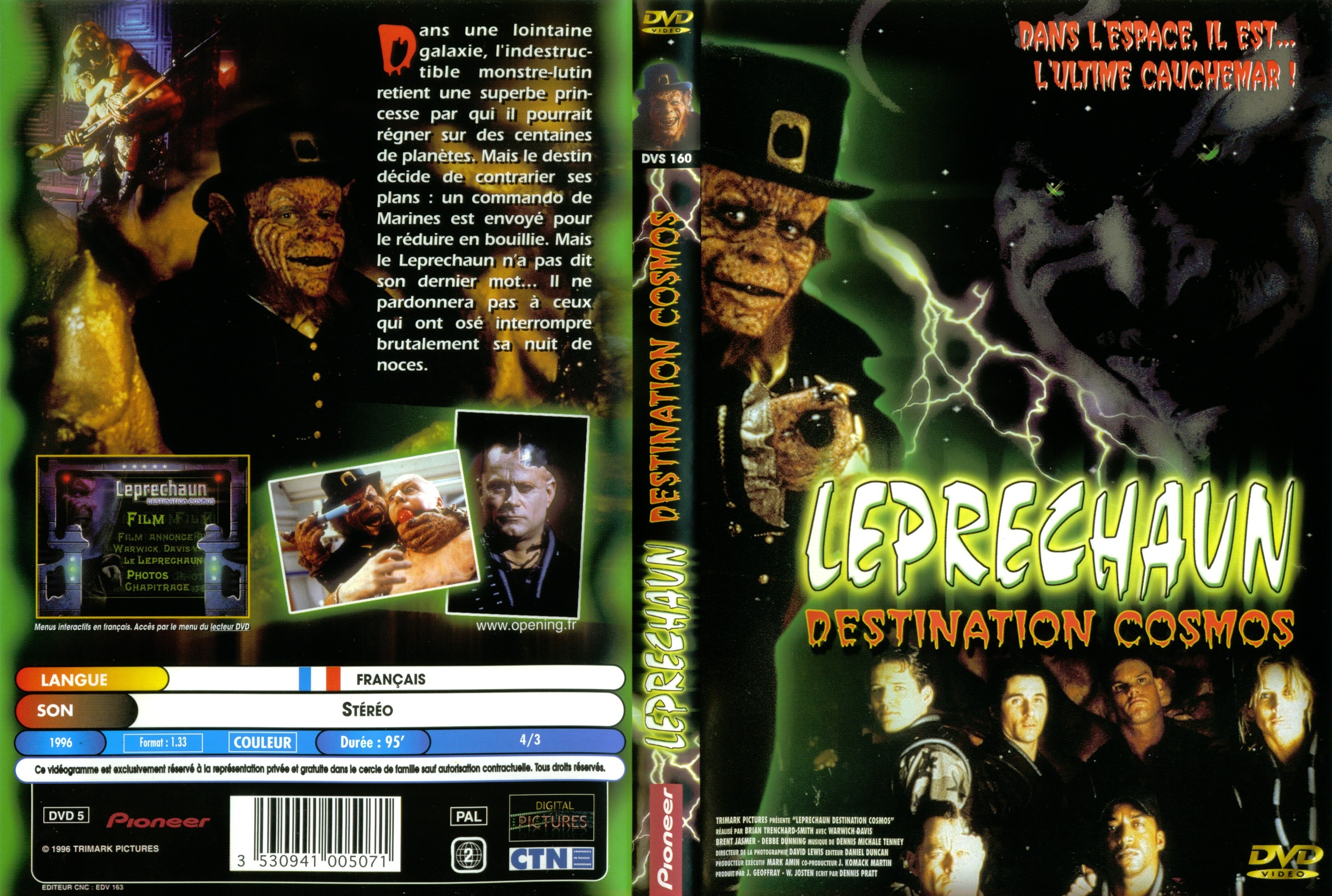 Jaquette DVD Leprechaun destination cosmos