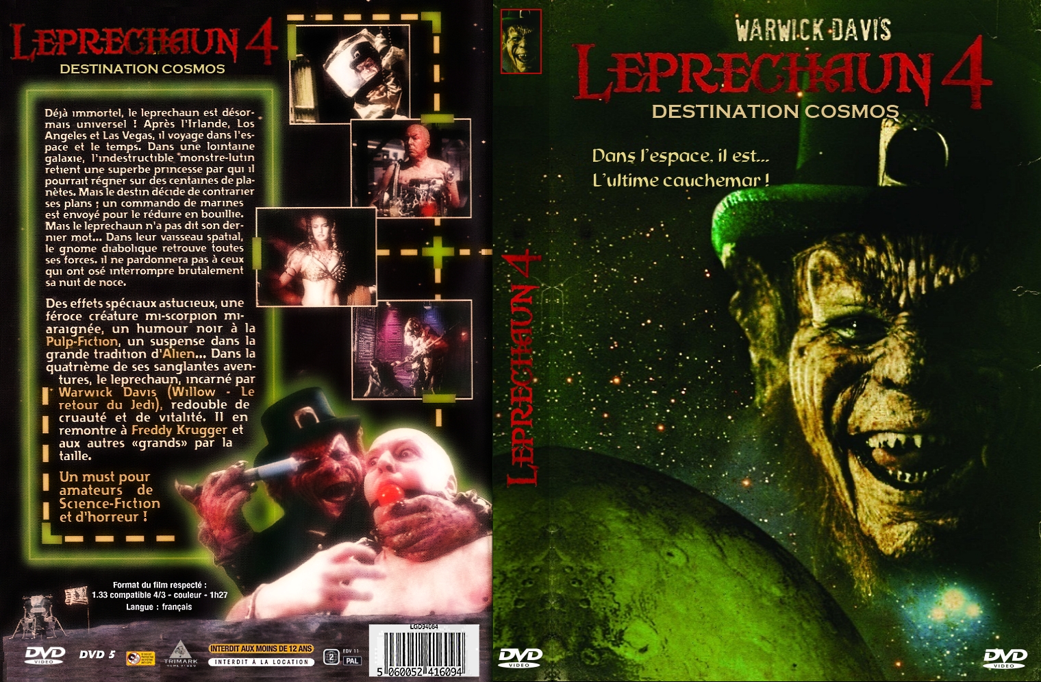 Jaquette DVD Leprechaun destination cosmos v2