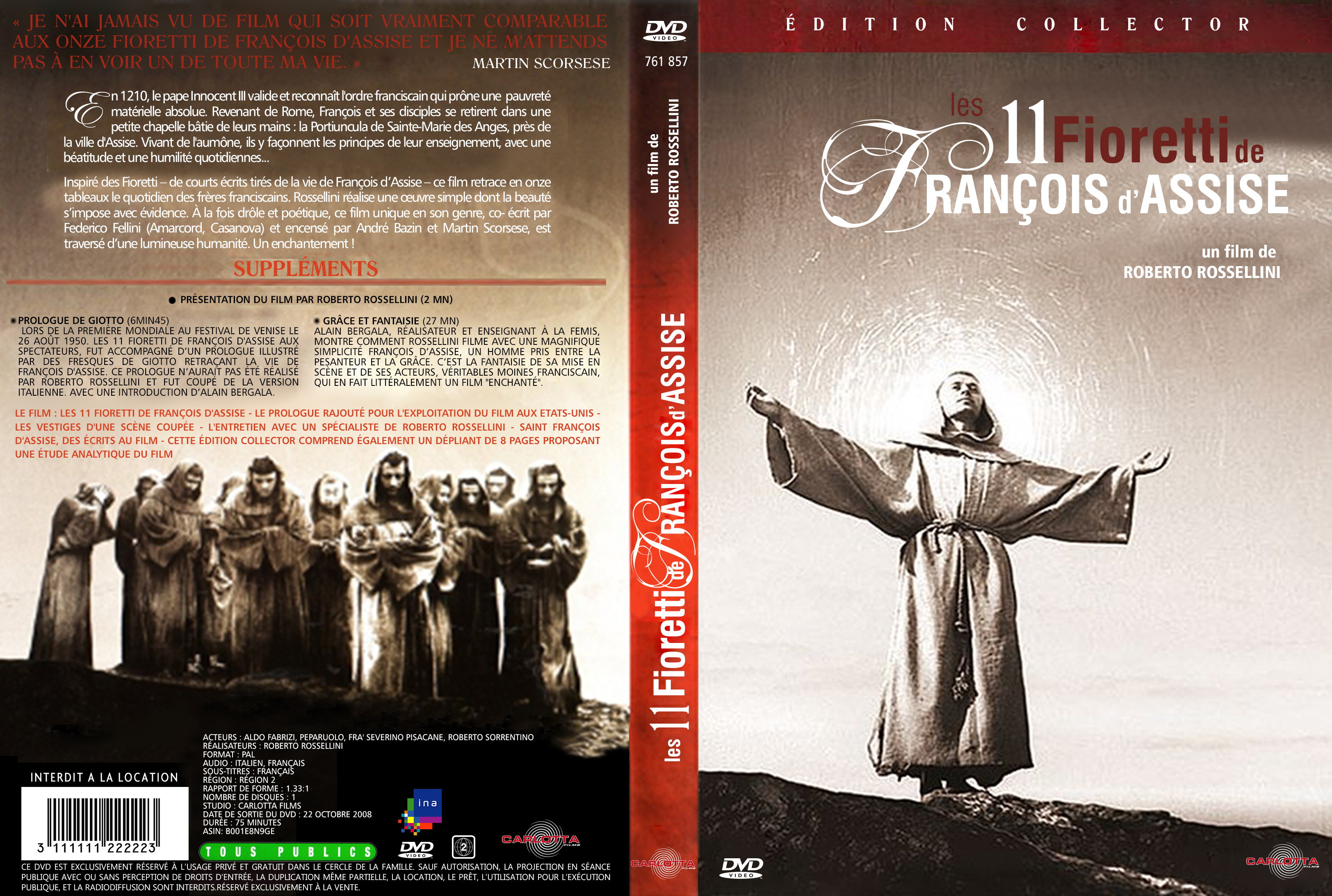 Jaquette DVD Les 11 fioretti de francois d