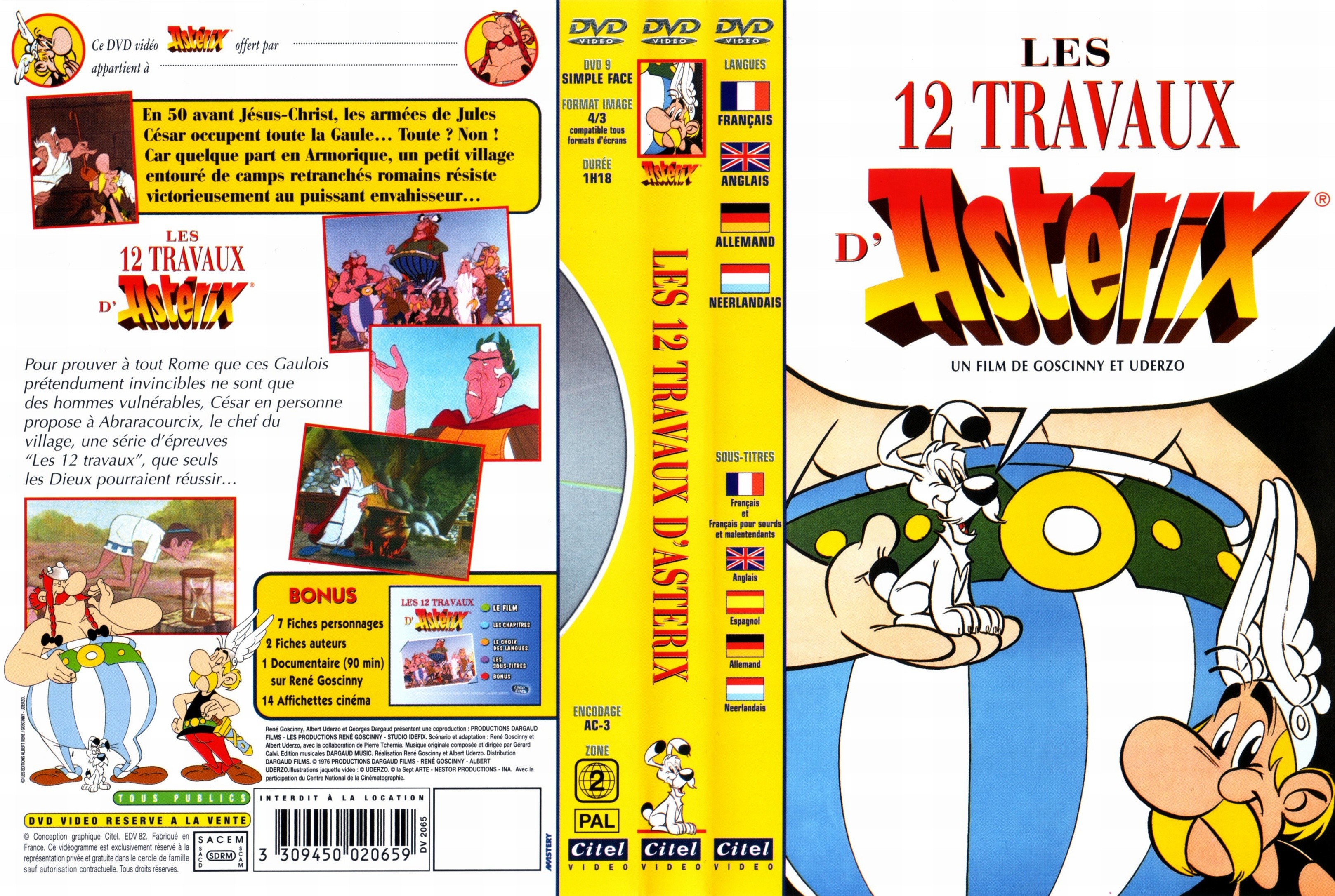 Jaquette DVD Les 12 Travaux d
