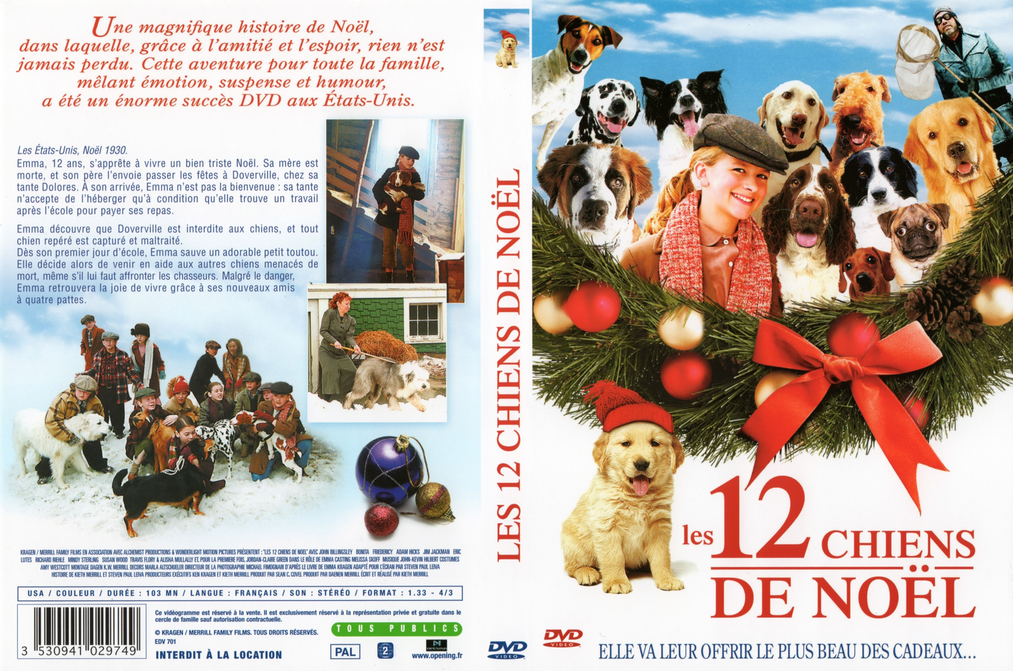 Jaquette Dvd De Les 12 Chiens De Noel Cinéma Passion