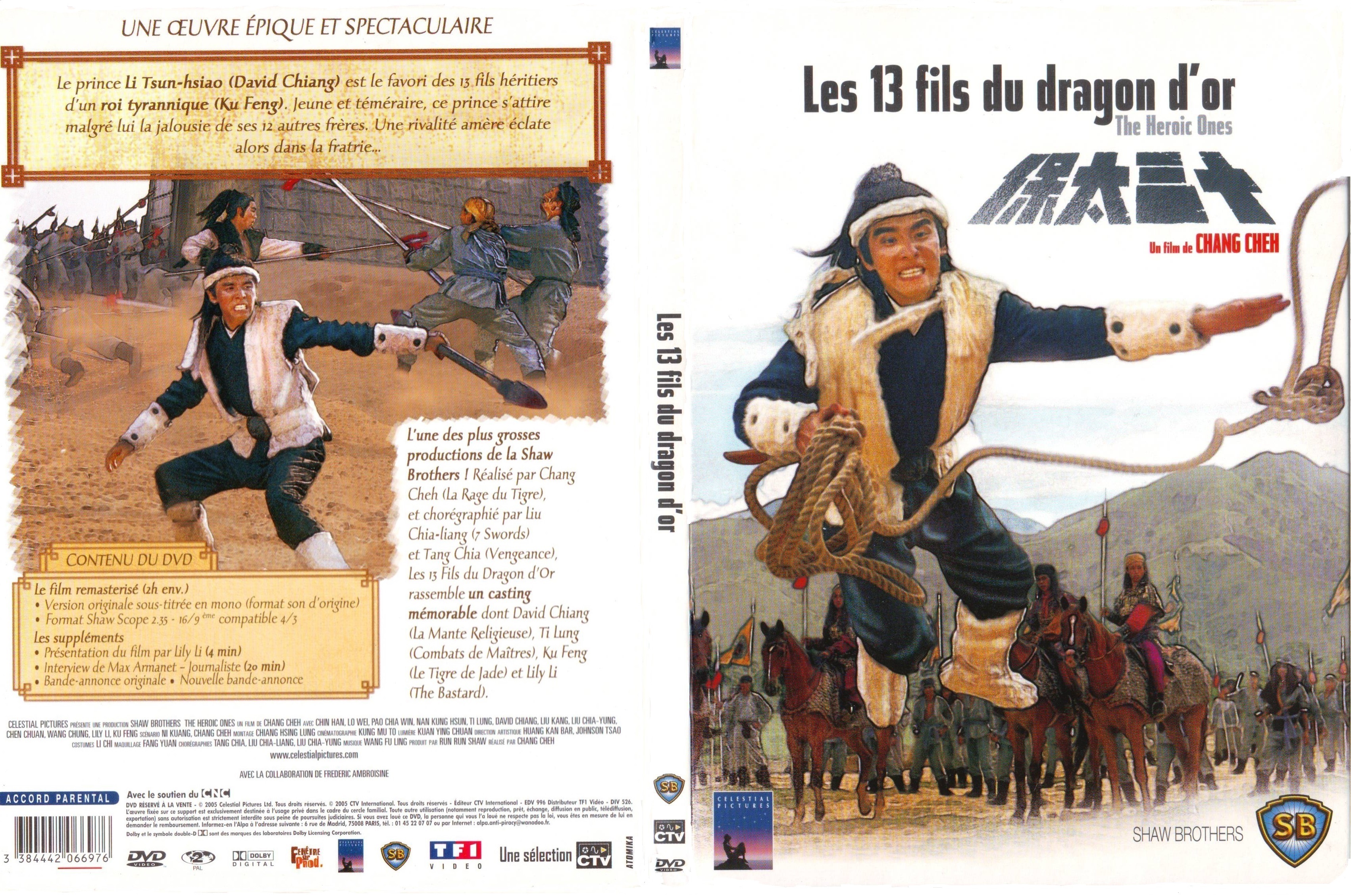 Jaquette DVD Les 13 fils du dragon d