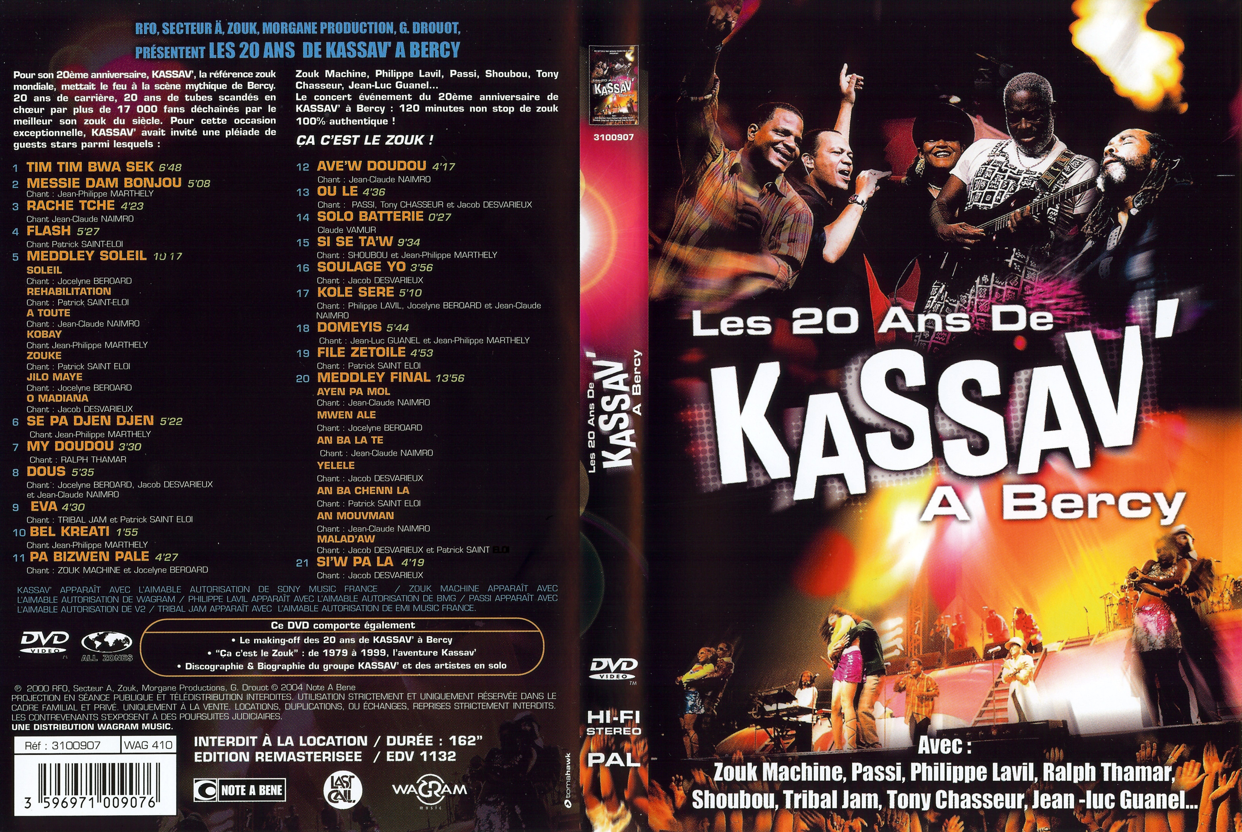 Jaquette DVD Les 20 ans de Kassav  Bercy
