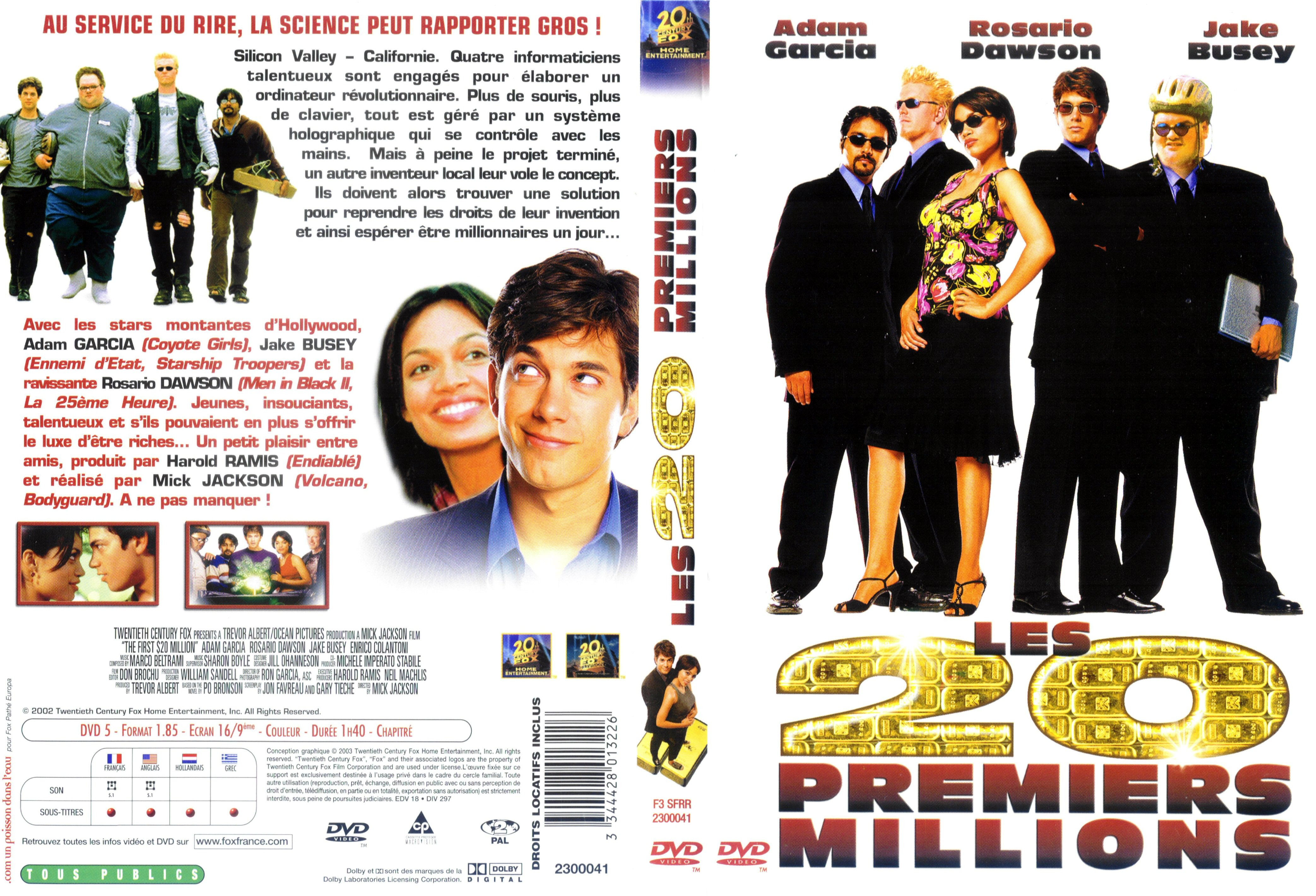 Jaquette DVD Les 20 premiers millions