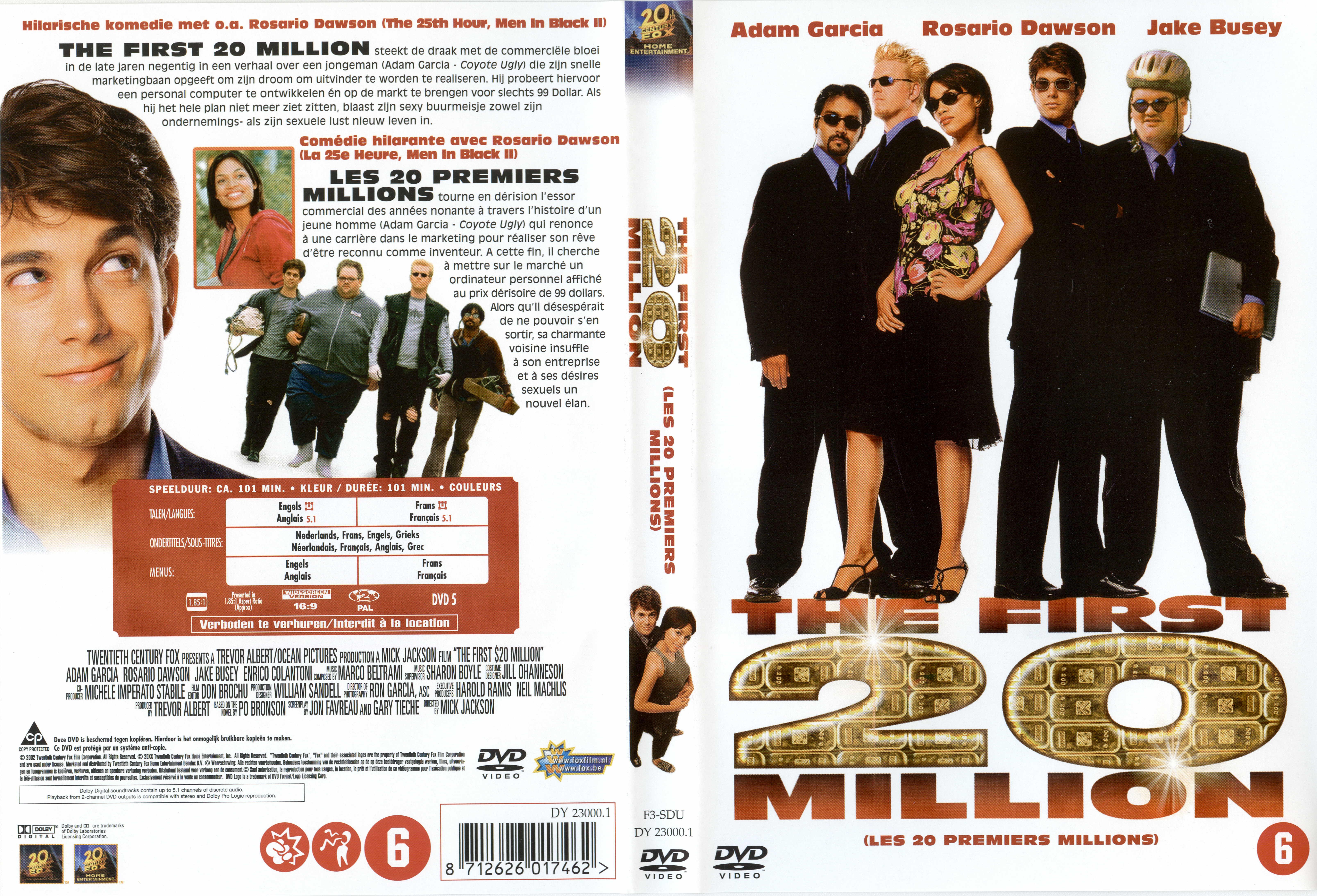 Jaquette DVD Les 20 premiers millions v2