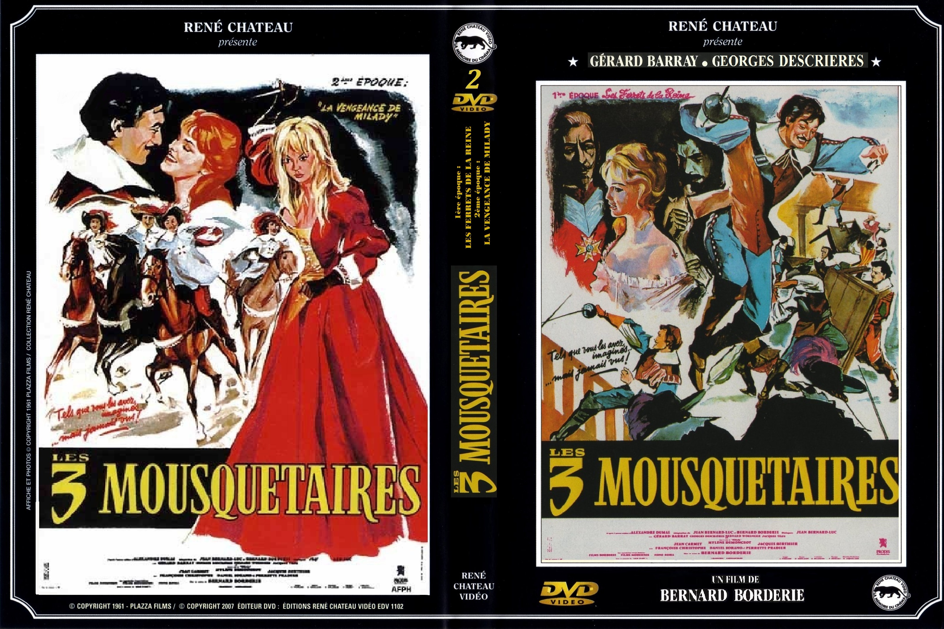 Jaquette DVD Les 3 Mousquetaires (1961) custom