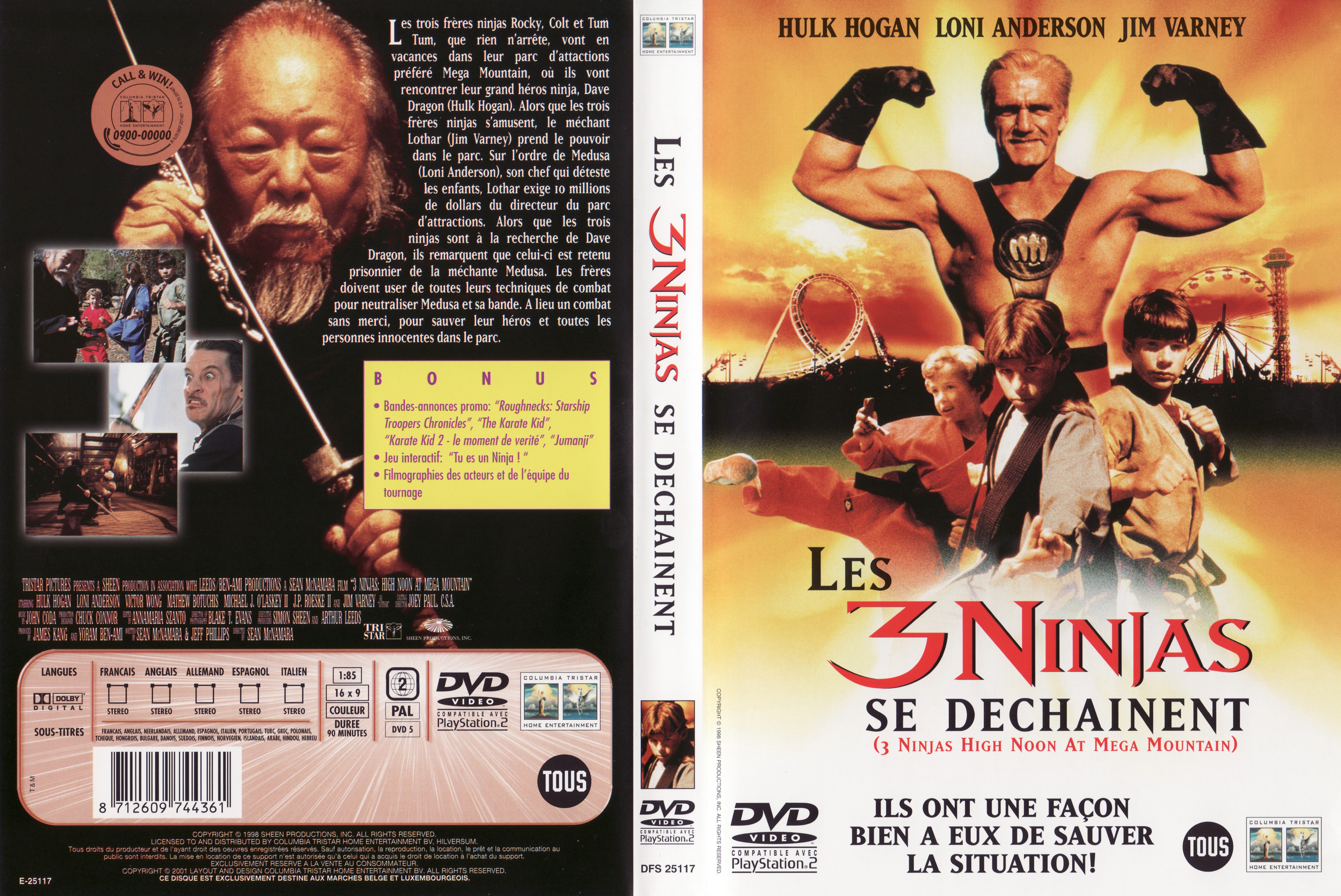 Jaquette DVD Les 3 ninjas se dechainent v2