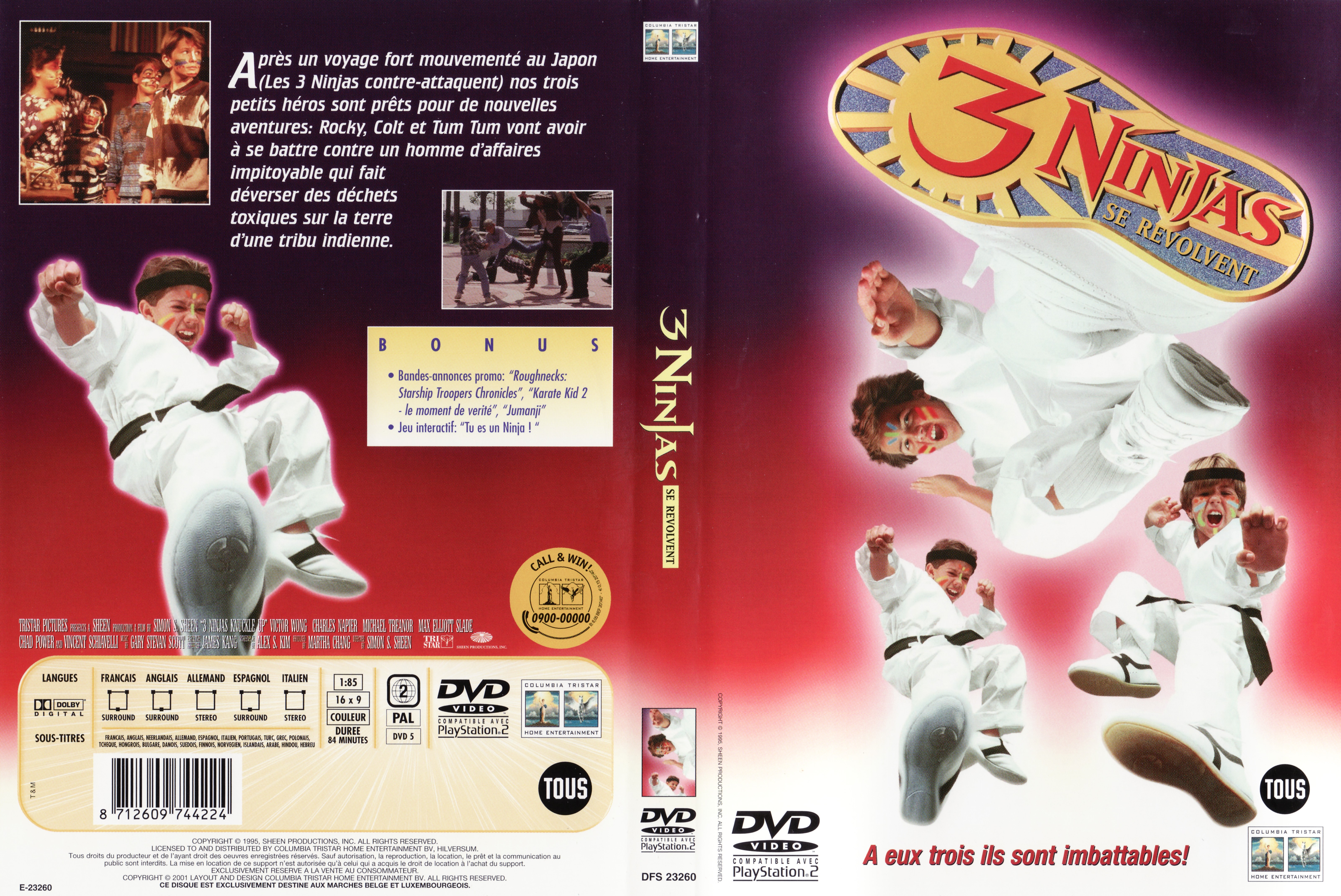 Jaquette DVD Les 3 ninjas se revoltent