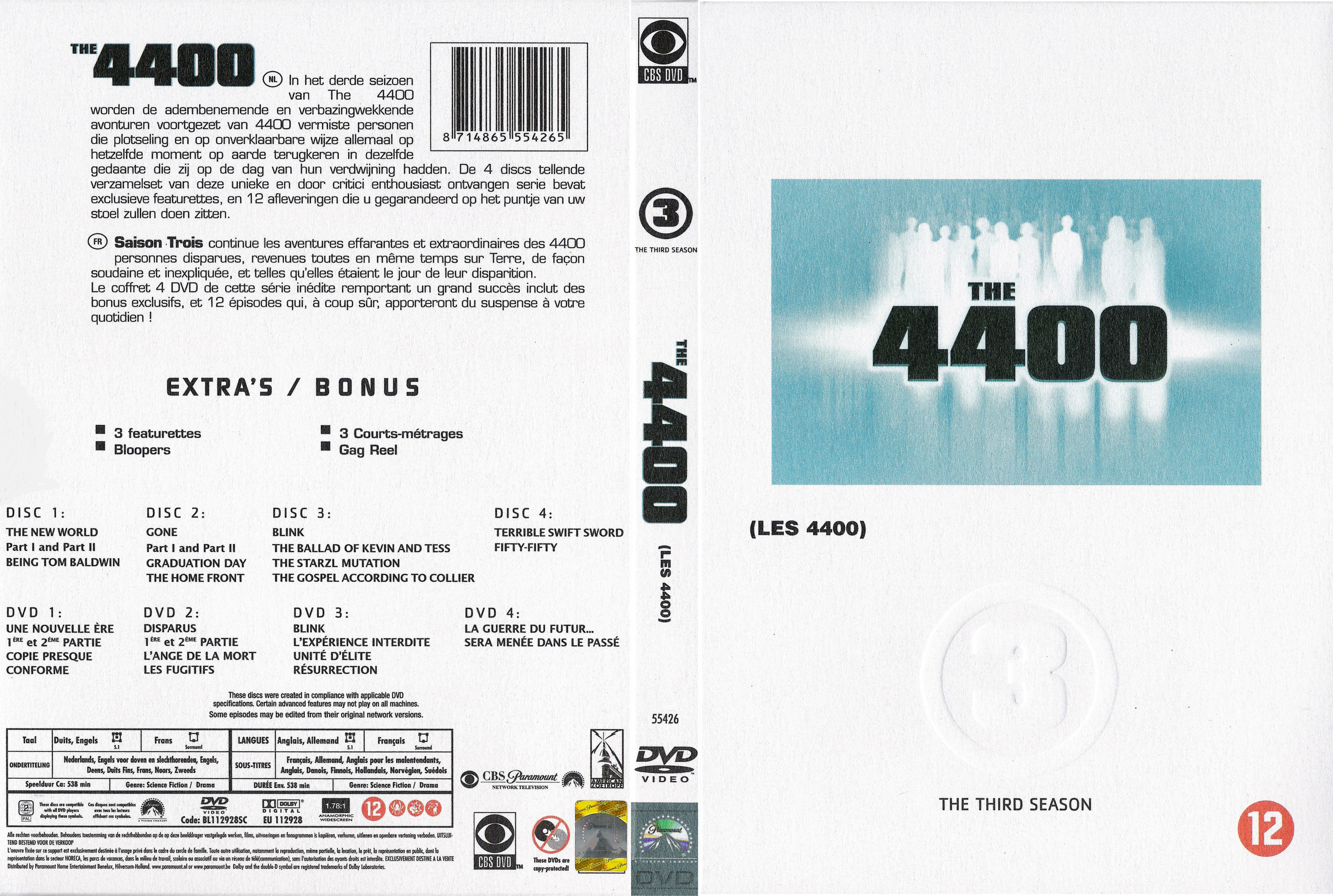 Jaquette DVD Les 4400 Saison 3 COFFRET