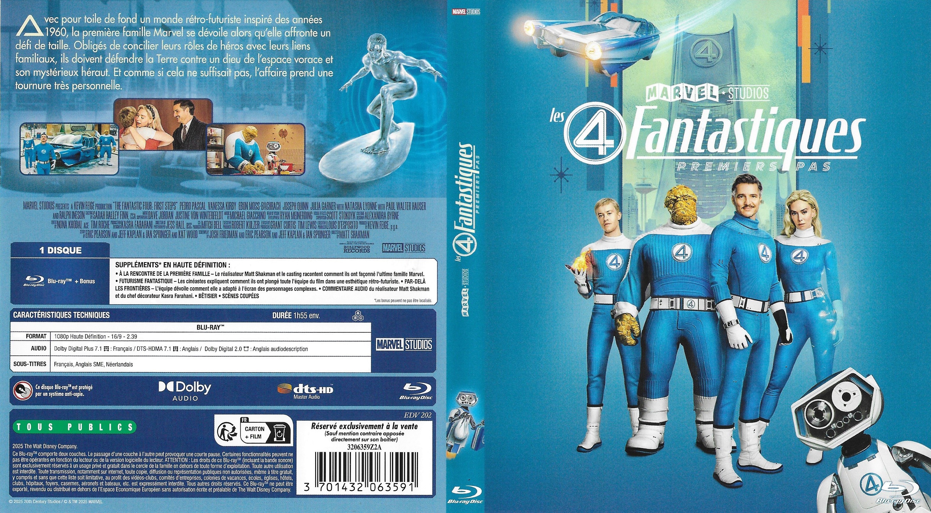 Jaquette DVD Les 4 fantastiques Premiers pas (BLU-RAY)