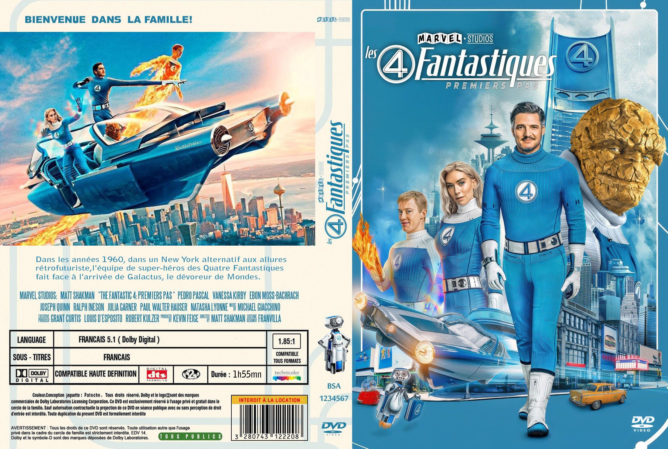 Jaquette DVD Les 4 fantastiques Premiers pas custom