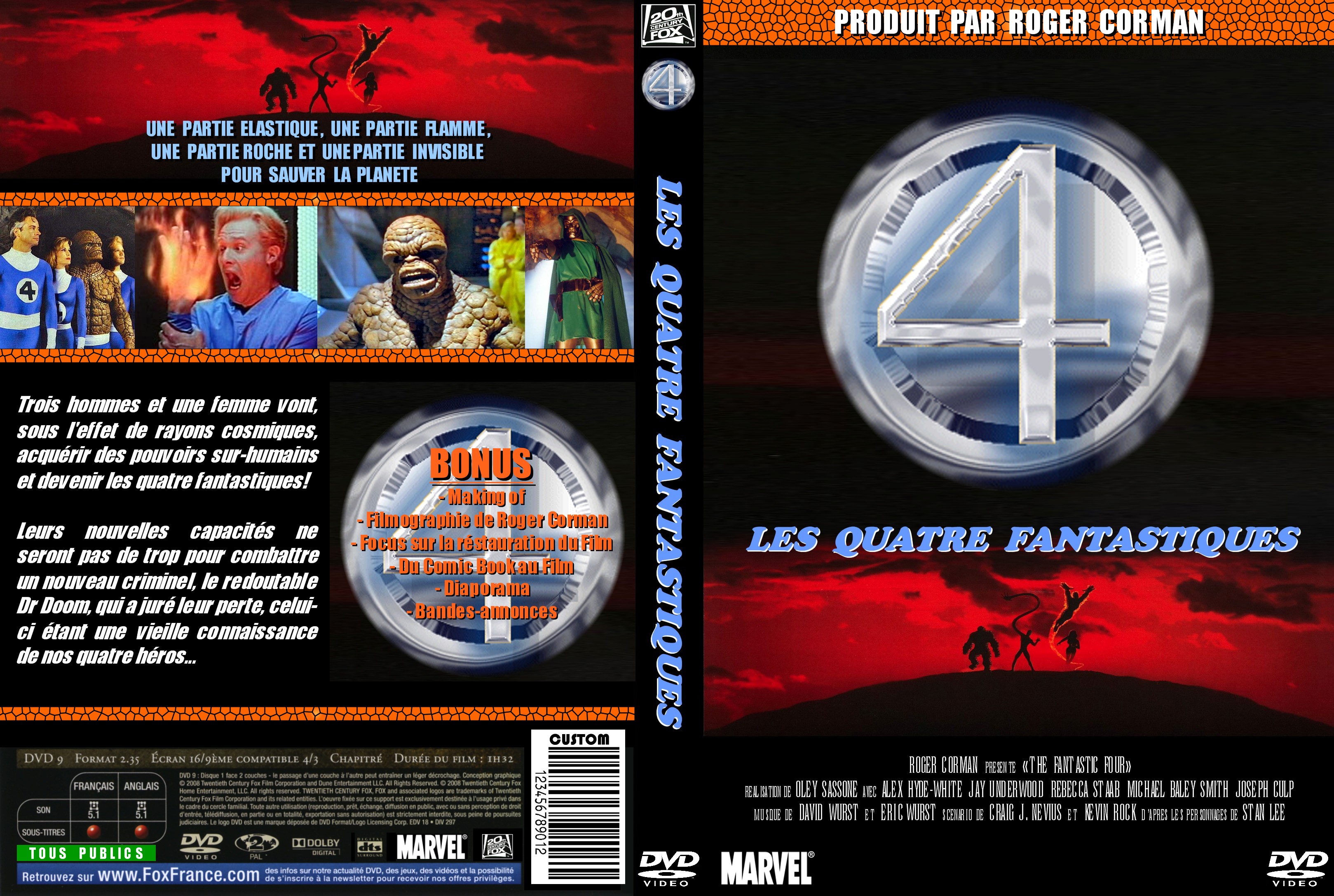 Jaquette DVD Les 4 fantastiques (1994) custom