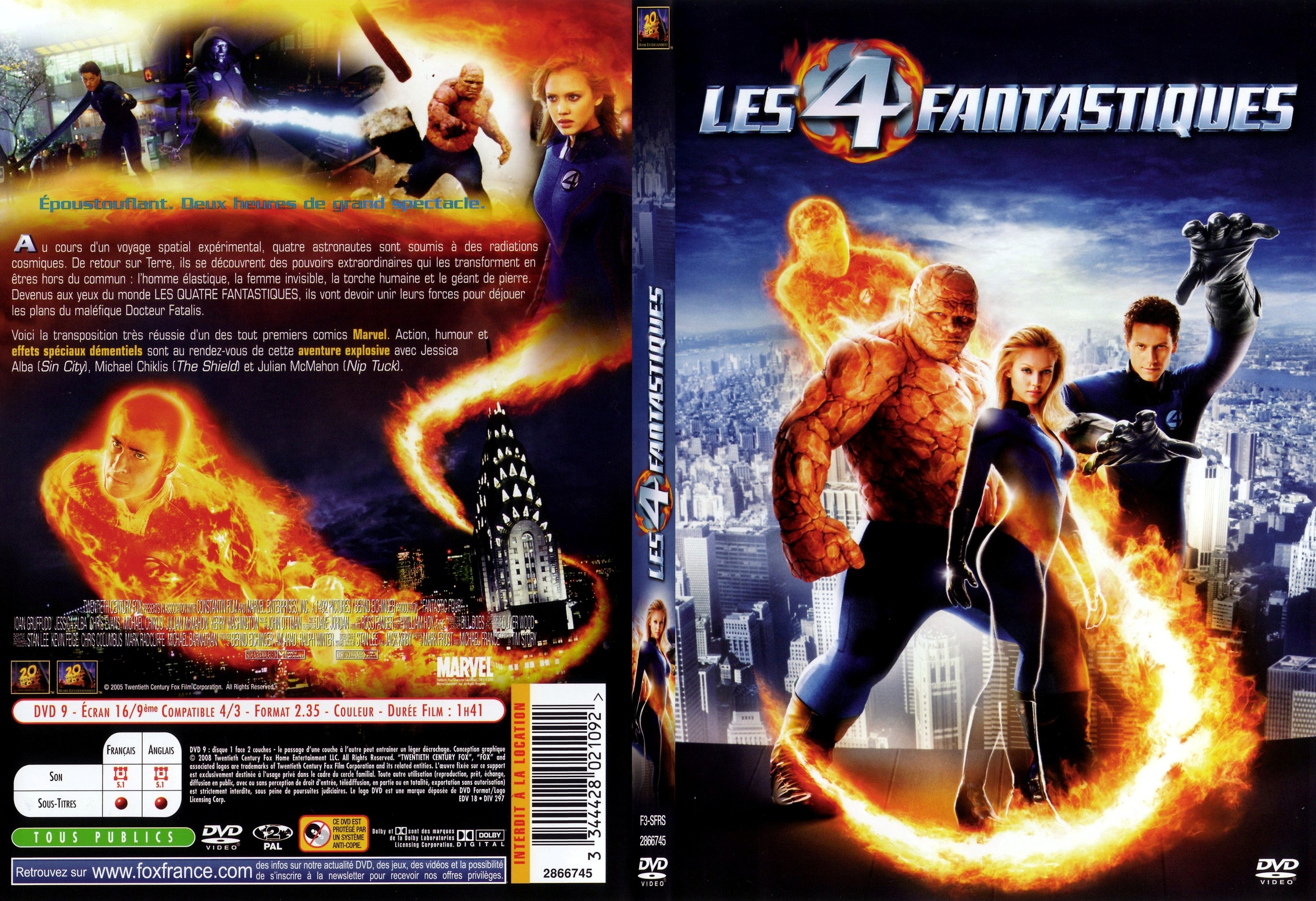 Jaquette DVD Les 4 fantastiques - SLIM