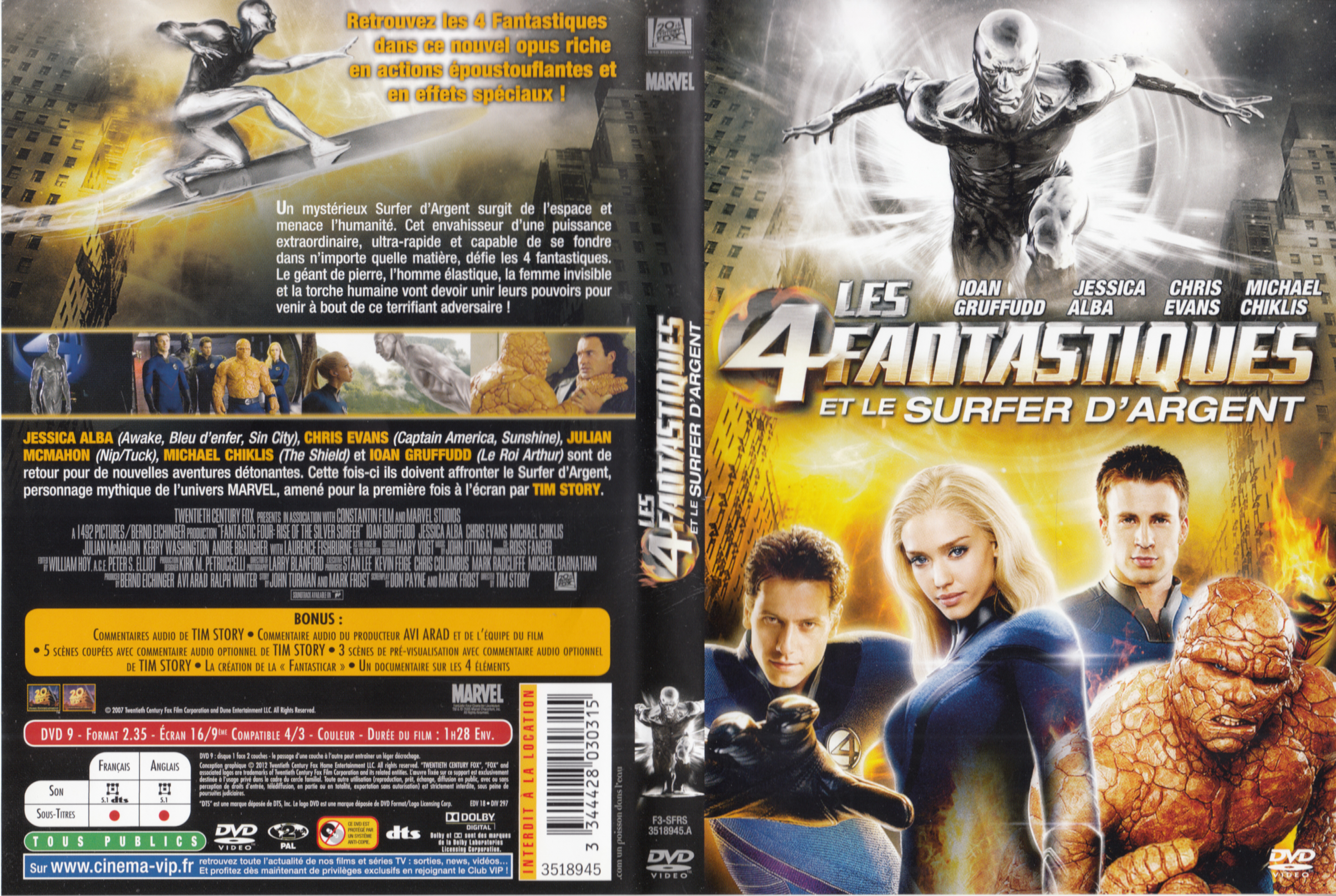 Jaquette DVD Les 4 fantastiques et le surfer d