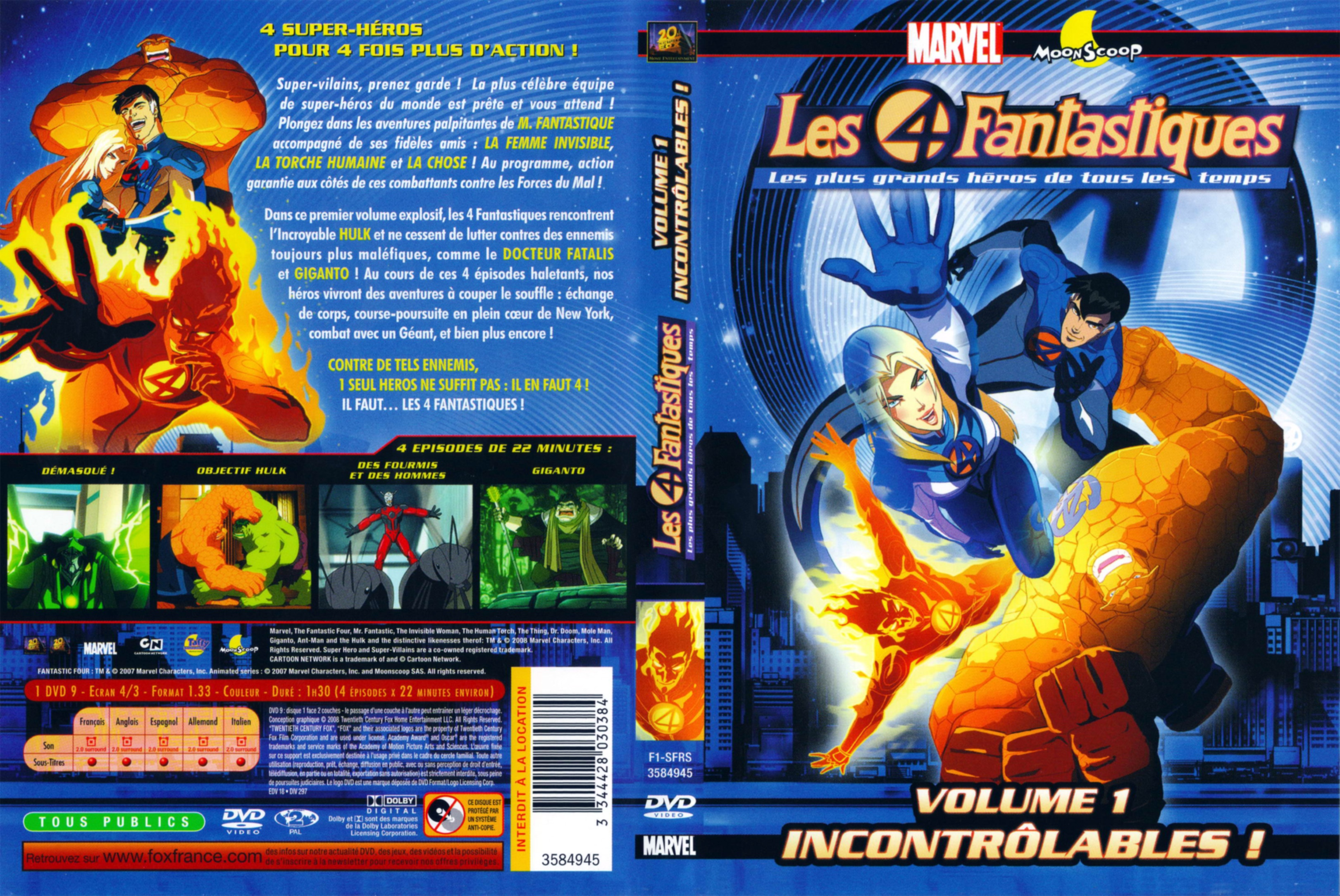 Jaquette DVD Les 4 fantastiques vol 1 - Incontrolables