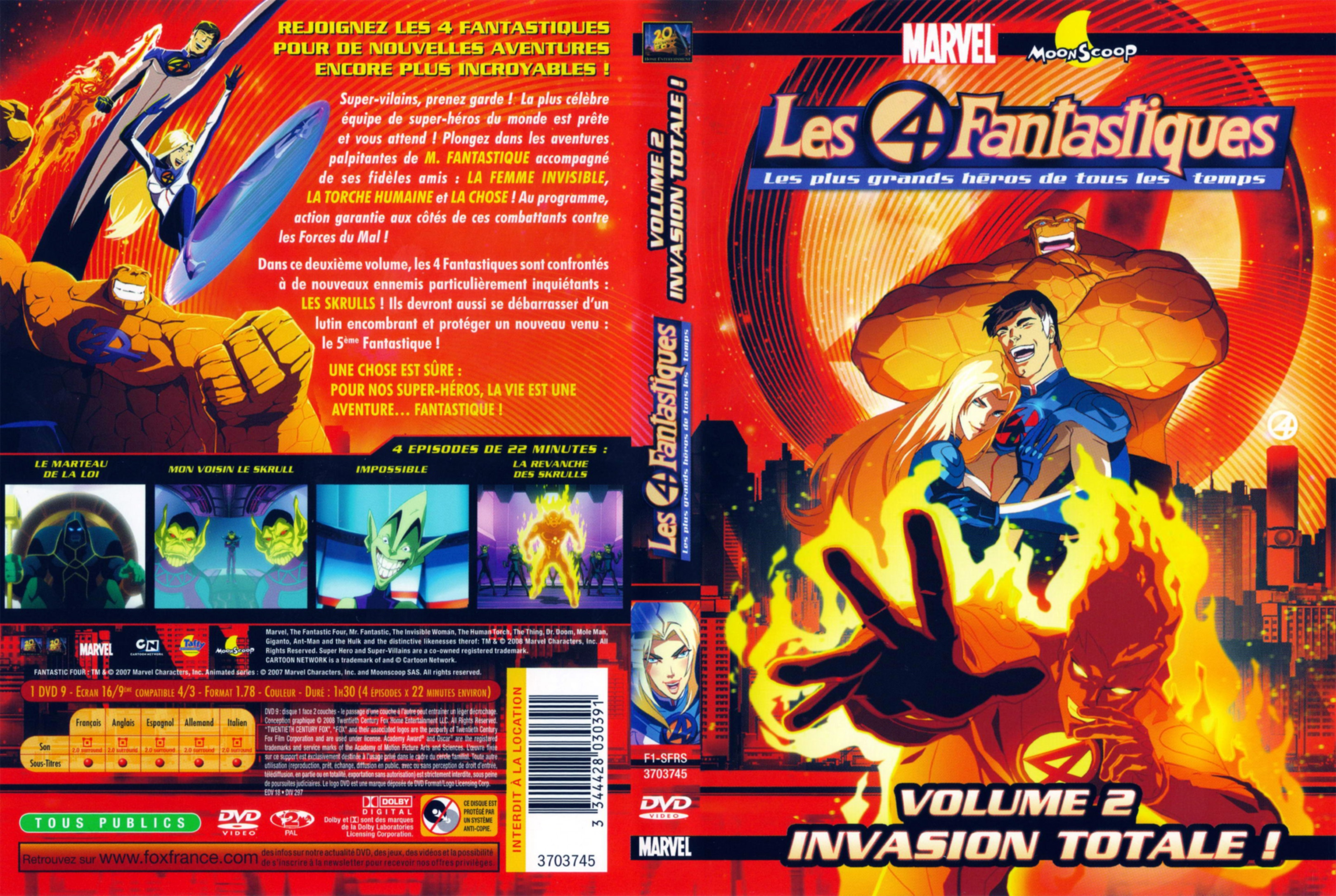 Jaquette DVD Les 4 fantastiques vol 2 - Invasion totale