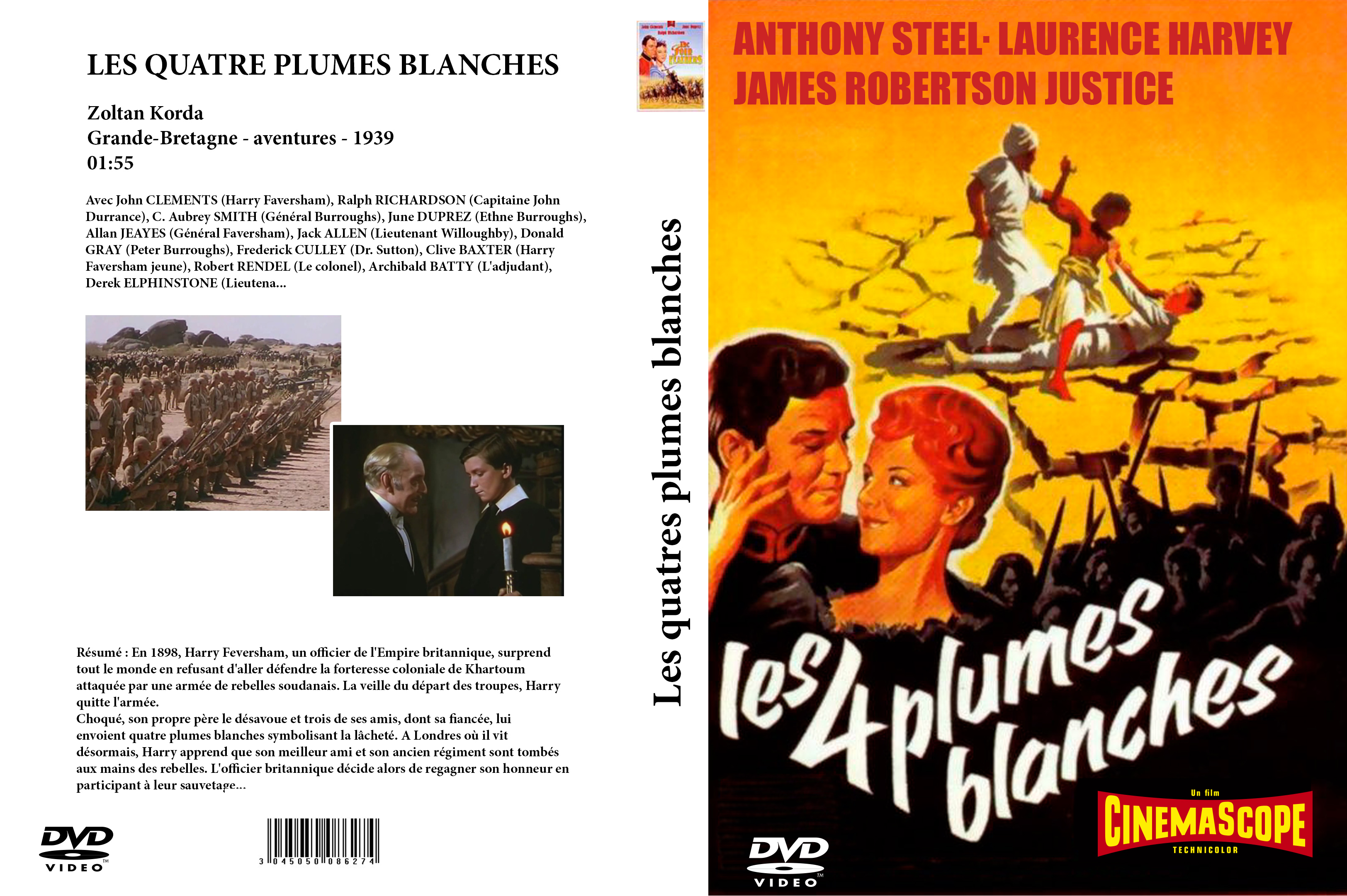 Jaquette DVD Les 4 plumes blanches custom