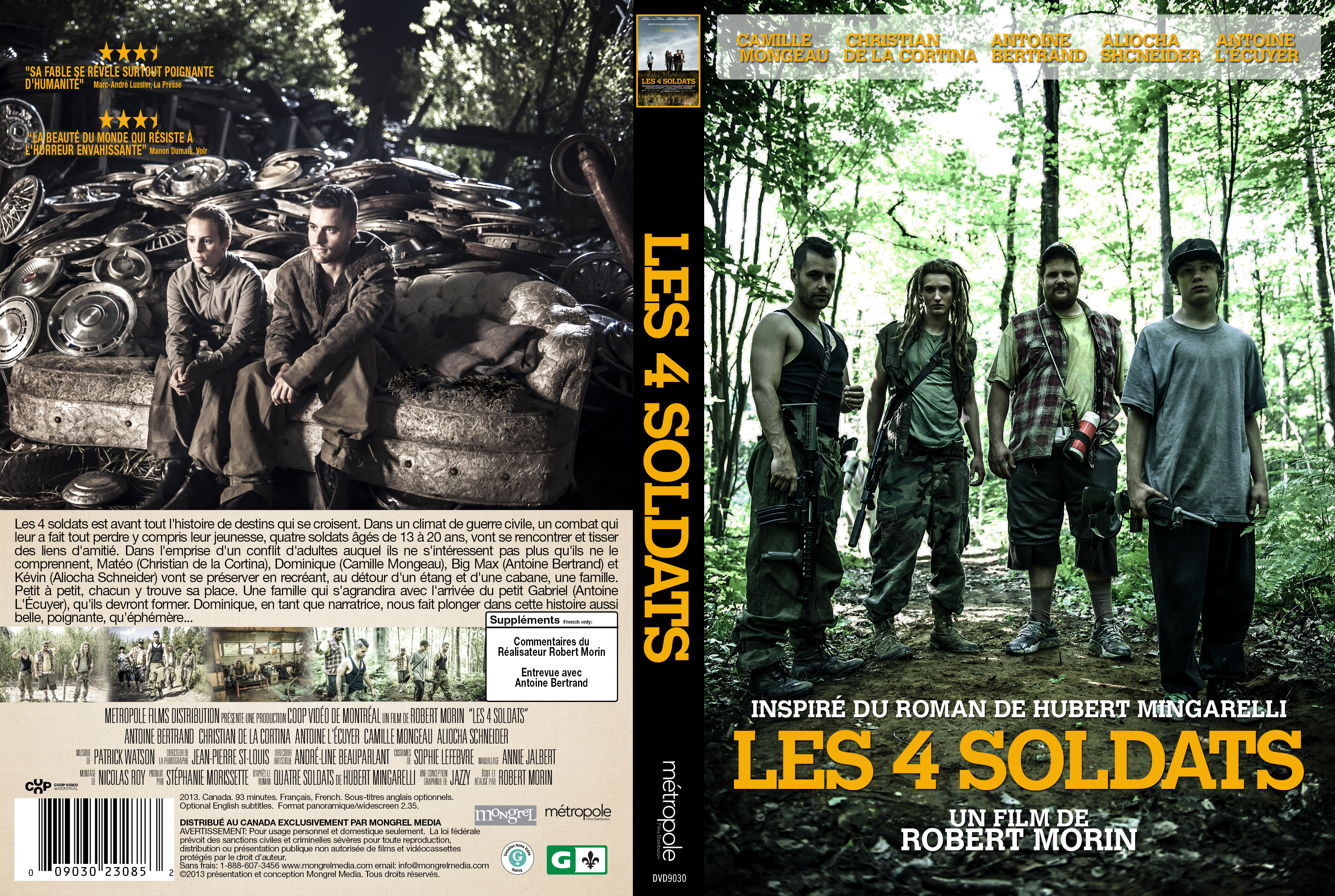Jaquette DVD Les 4 soldats custom