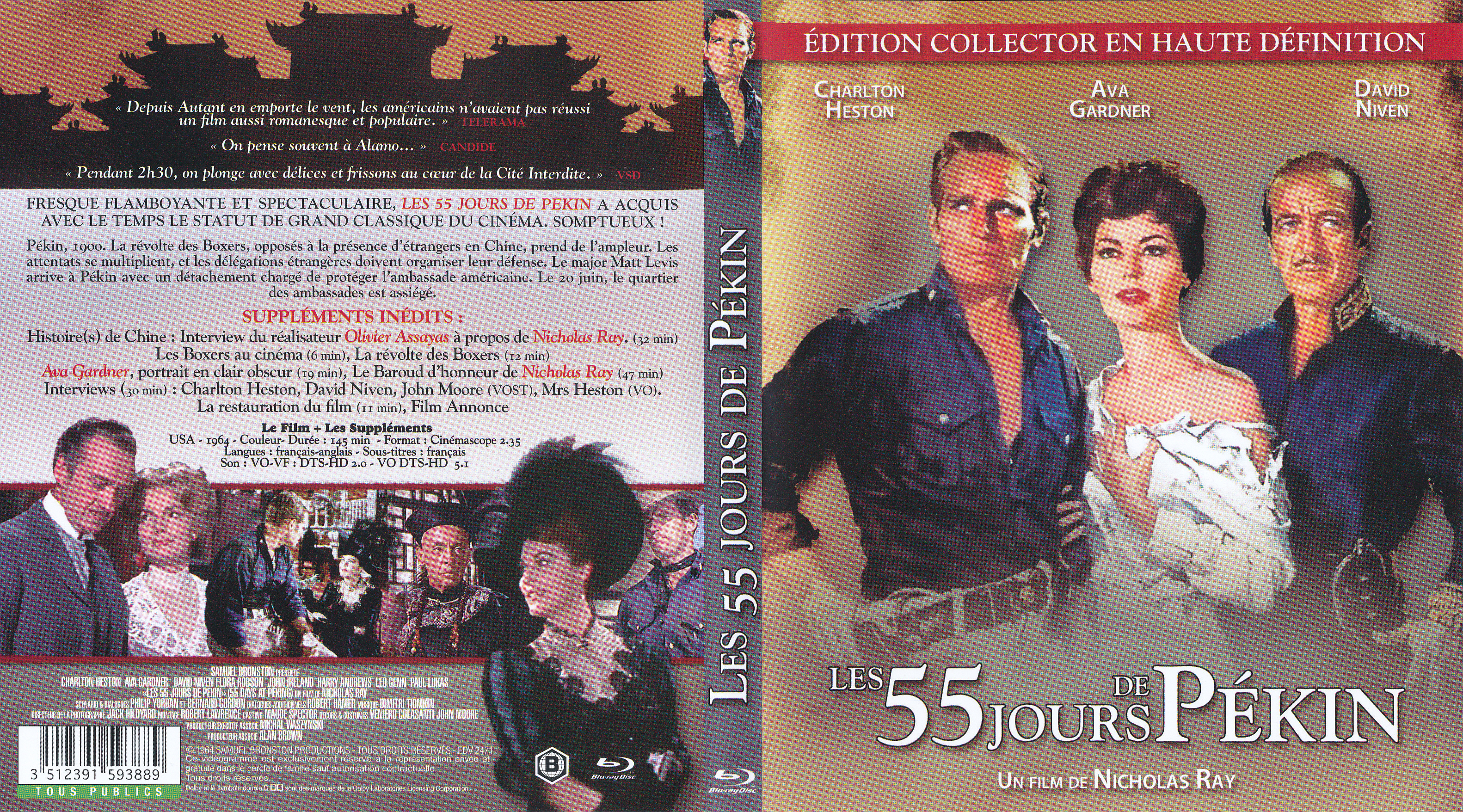 Jaquette DVD Les 55 jours de Pkin (BLU-RAY)