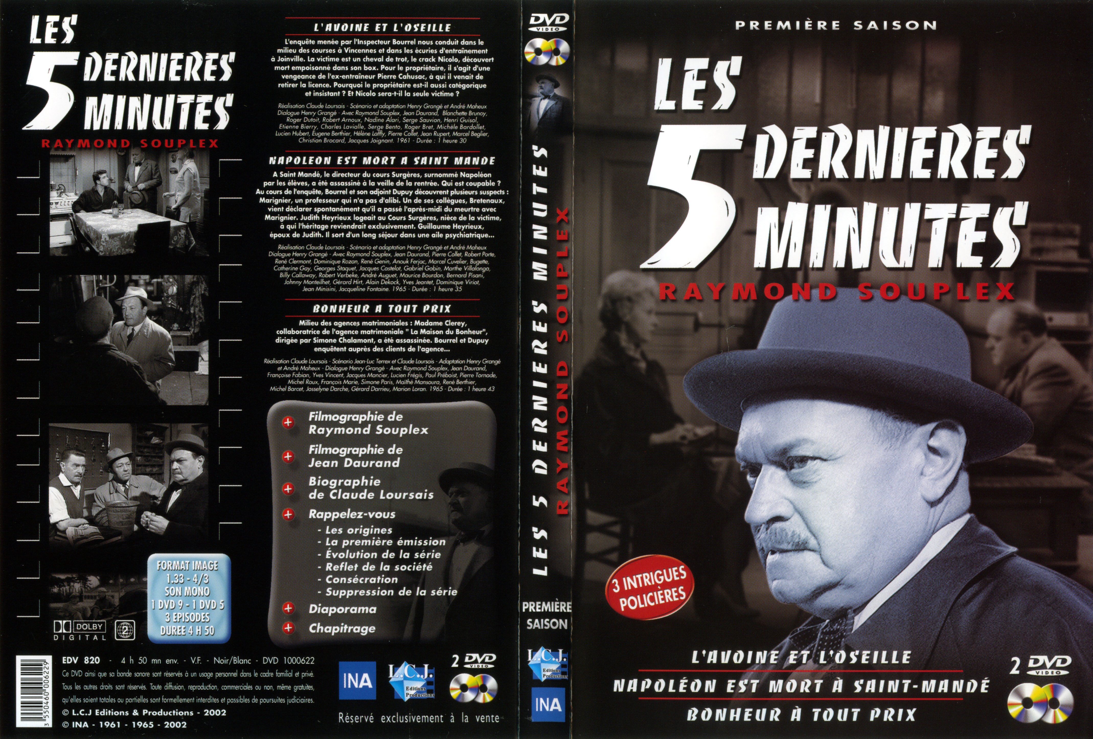 Jaquette DVD Les 5 dernires minutes Saison 01