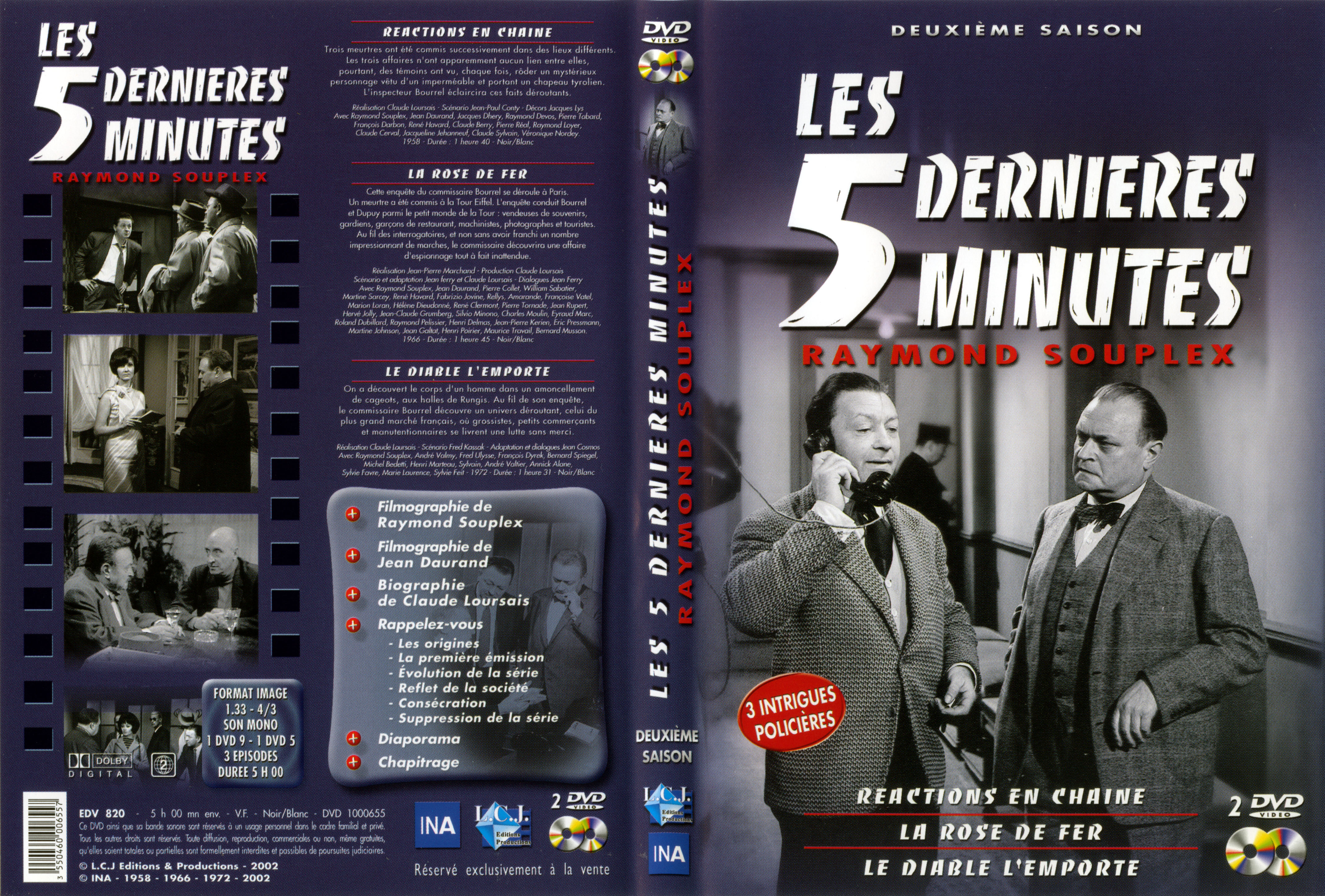 Jaquette DVD Les 5 dernires minutes Saison 02