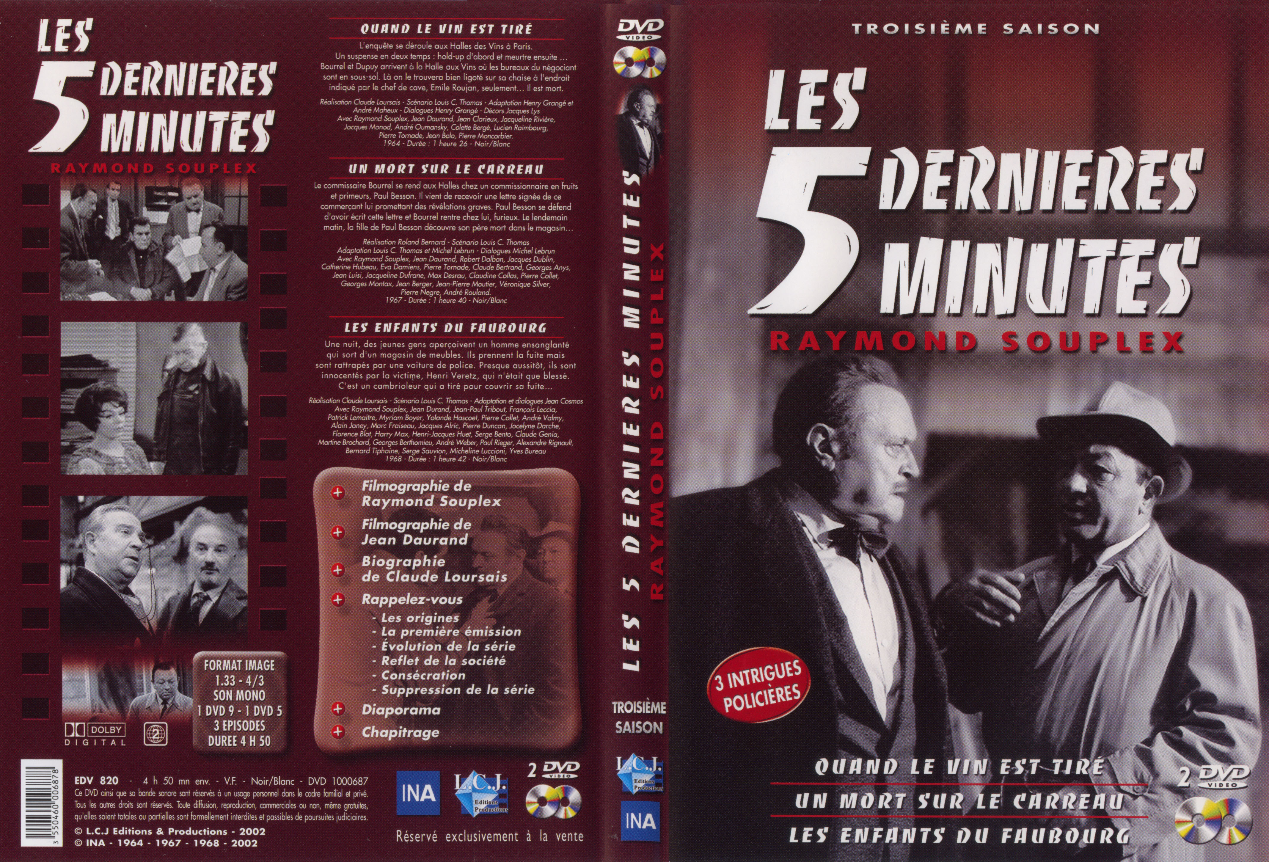 Jaquette DVD Les 5 dernires minutes Saison 03